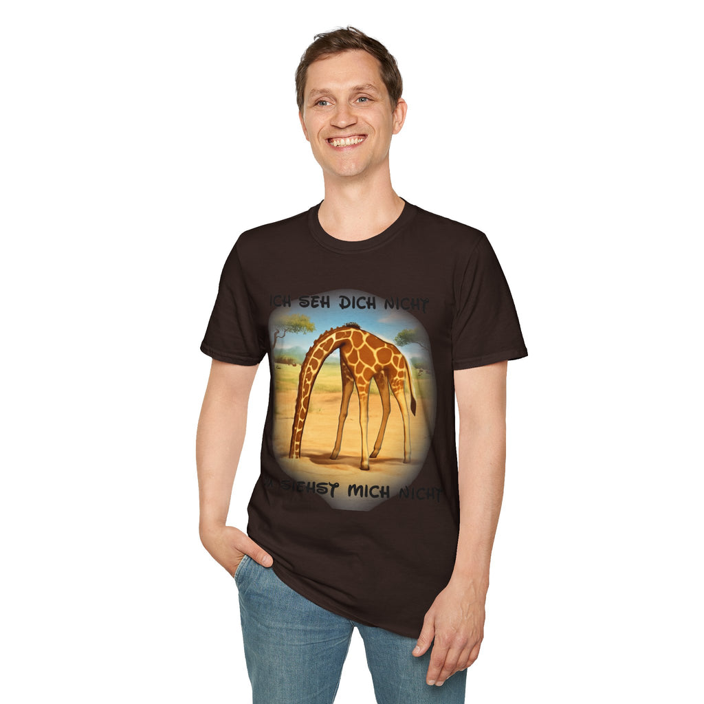 Giraffe „Ich seh dich nicht – Du siehst mich nicht“ T-Shirt | Phönix-Potsdam®