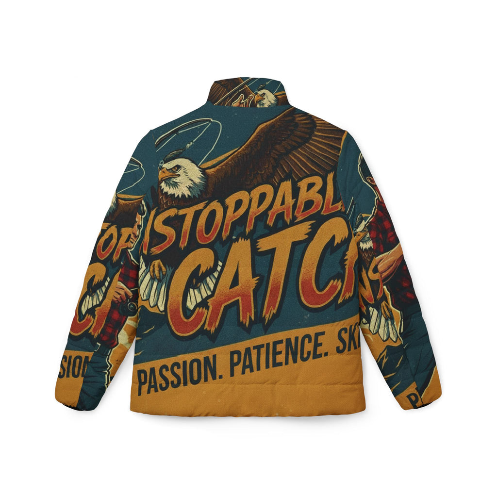 Frauen Angel Steppjacke – "Unstoppable Catch" | All-Over-Print | Phönix-Potsdam®