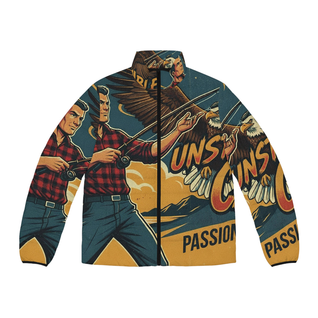 Männer Angel Steppjacke – "Unstoppable Catch" | All-Over-Print | Phönix-Potsdam®
