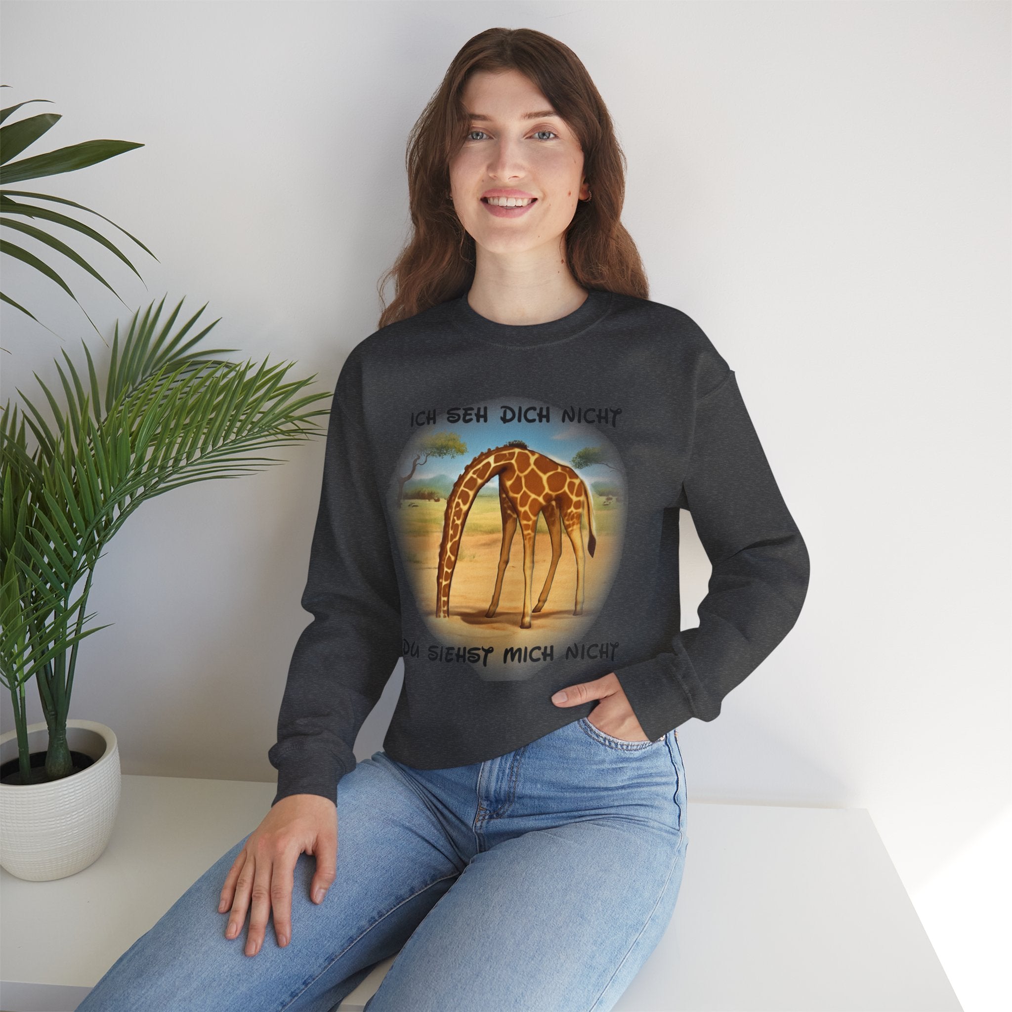 Giraffe Sweatshirt „Ich seh dich nicht“ | All-Over-Print | Phönix-Potsdam®
