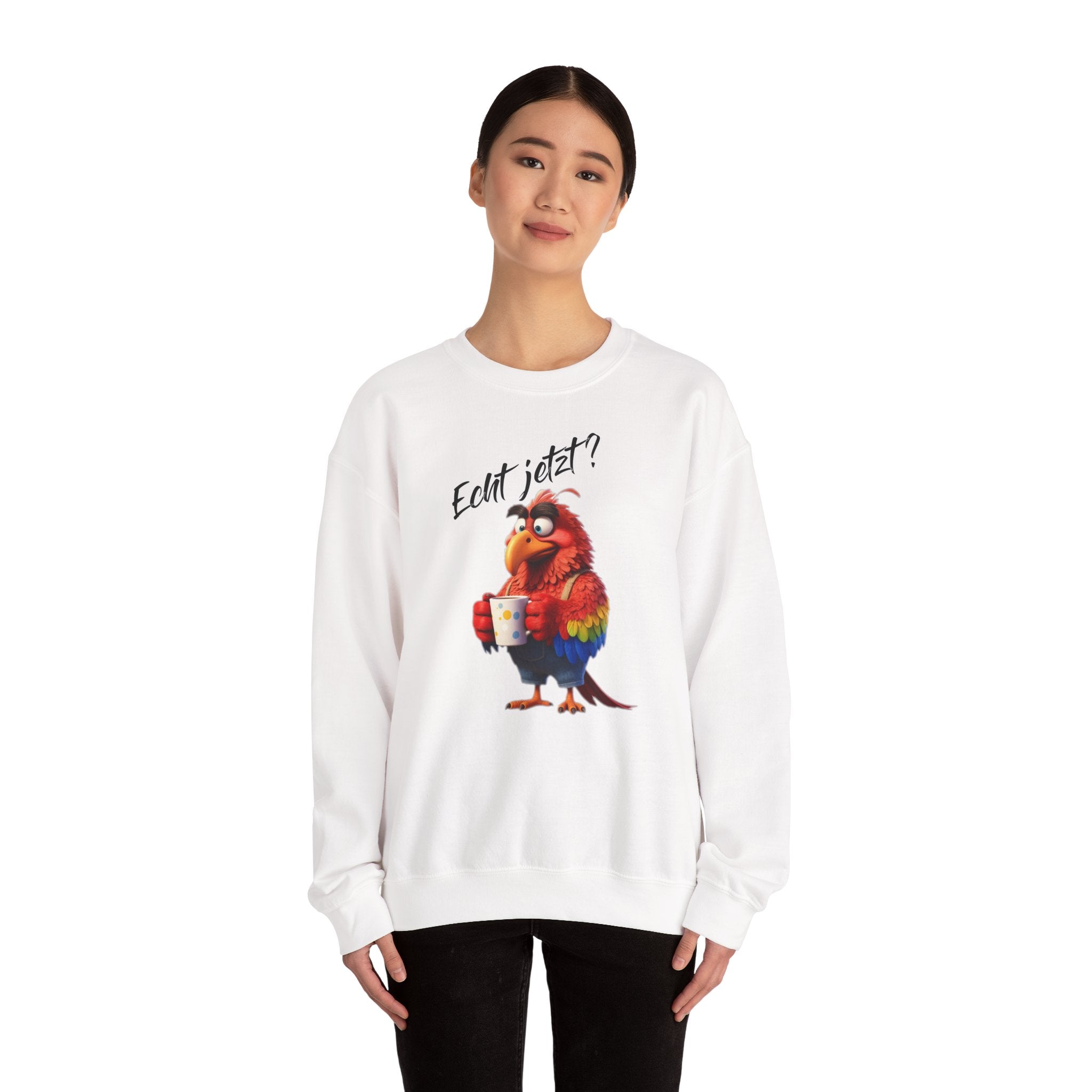 Papagei „Echt jetzt?“ Sweatshirt | Humor | Phönix-Potsdam®