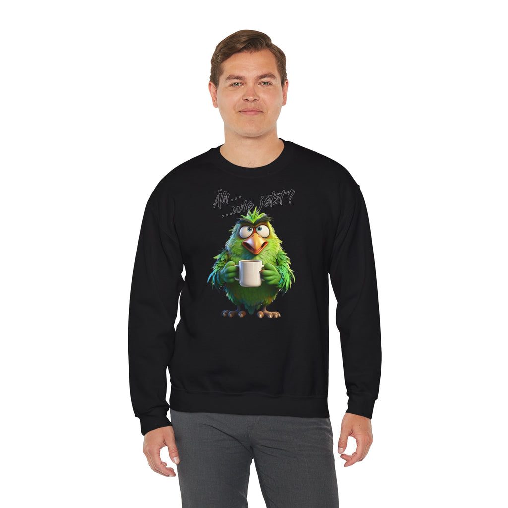 Papagei „Äh...wie jetzt?“ Sweatshirt | Humor | Phönix-Potsdam®