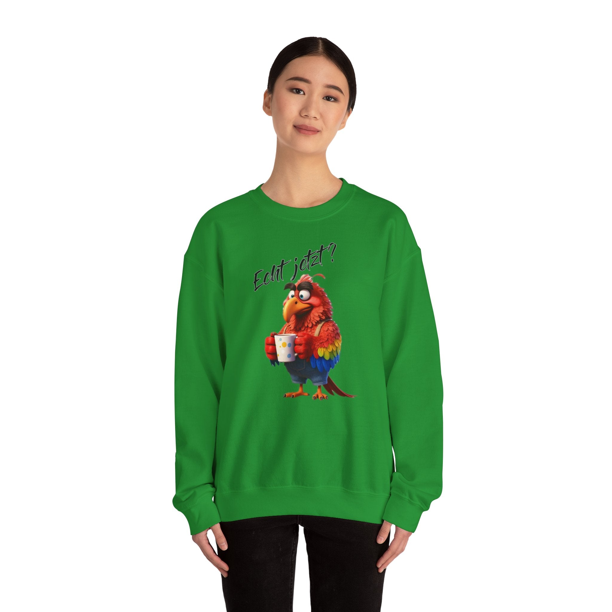 Papagei „Echt jetzt?“ Sweatshirt | Humor | Phönix-Potsdam®