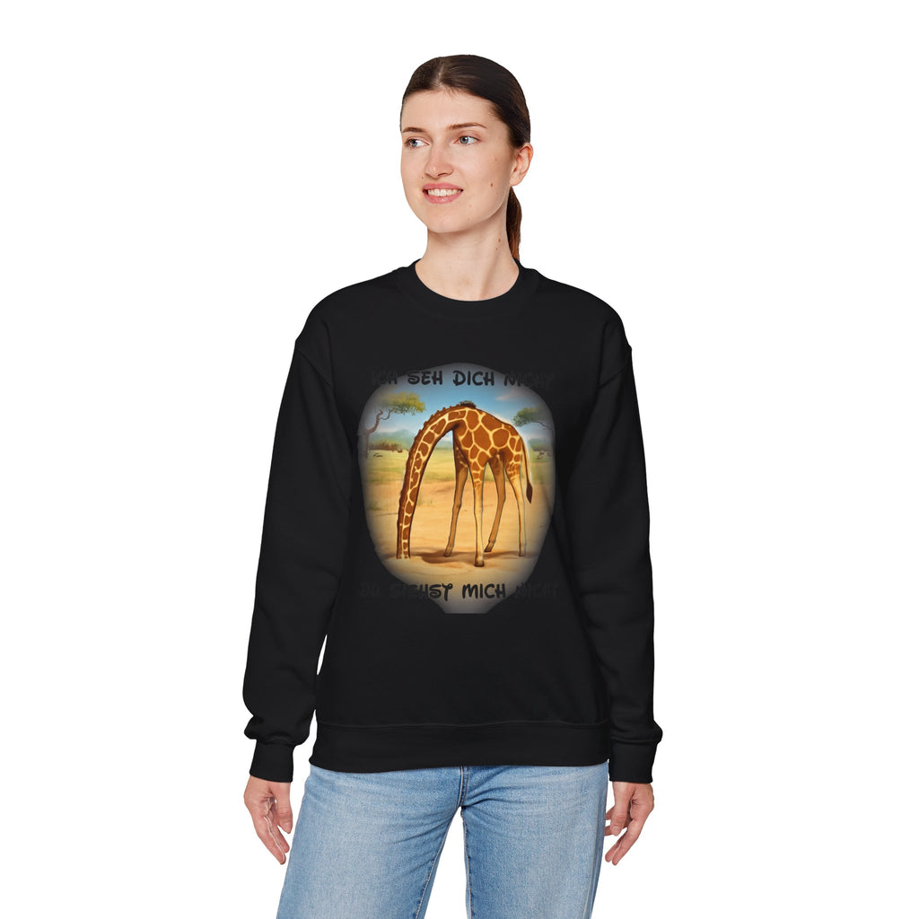 Giraffe Sweatshirt „Ich seh dich nicht“ | All-Over-Print | Phönix-Potsdam®