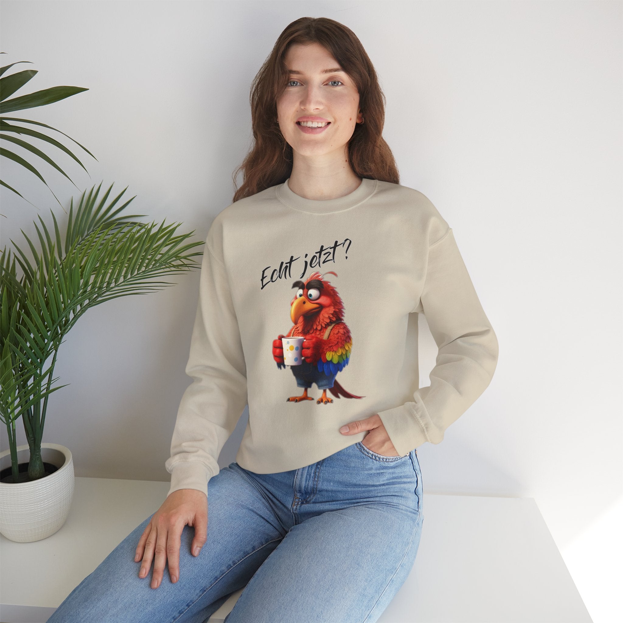 Papagei „Echt jetzt?“ Sweatshirt | Humor | Phönix-Potsdam®