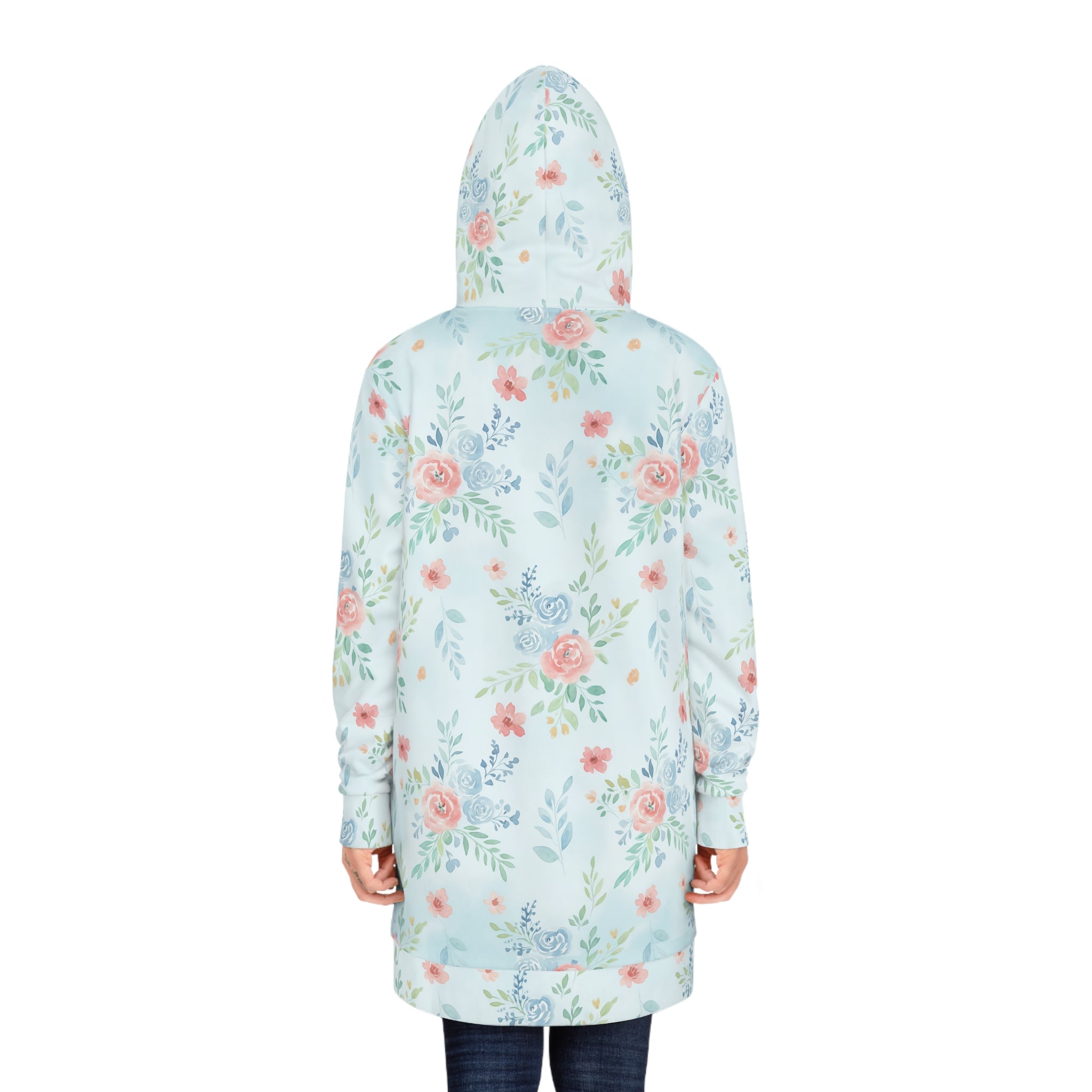 Long-Hoodie AOP „Blumen“ | Pastell Floral | Phönix-Potsdam®