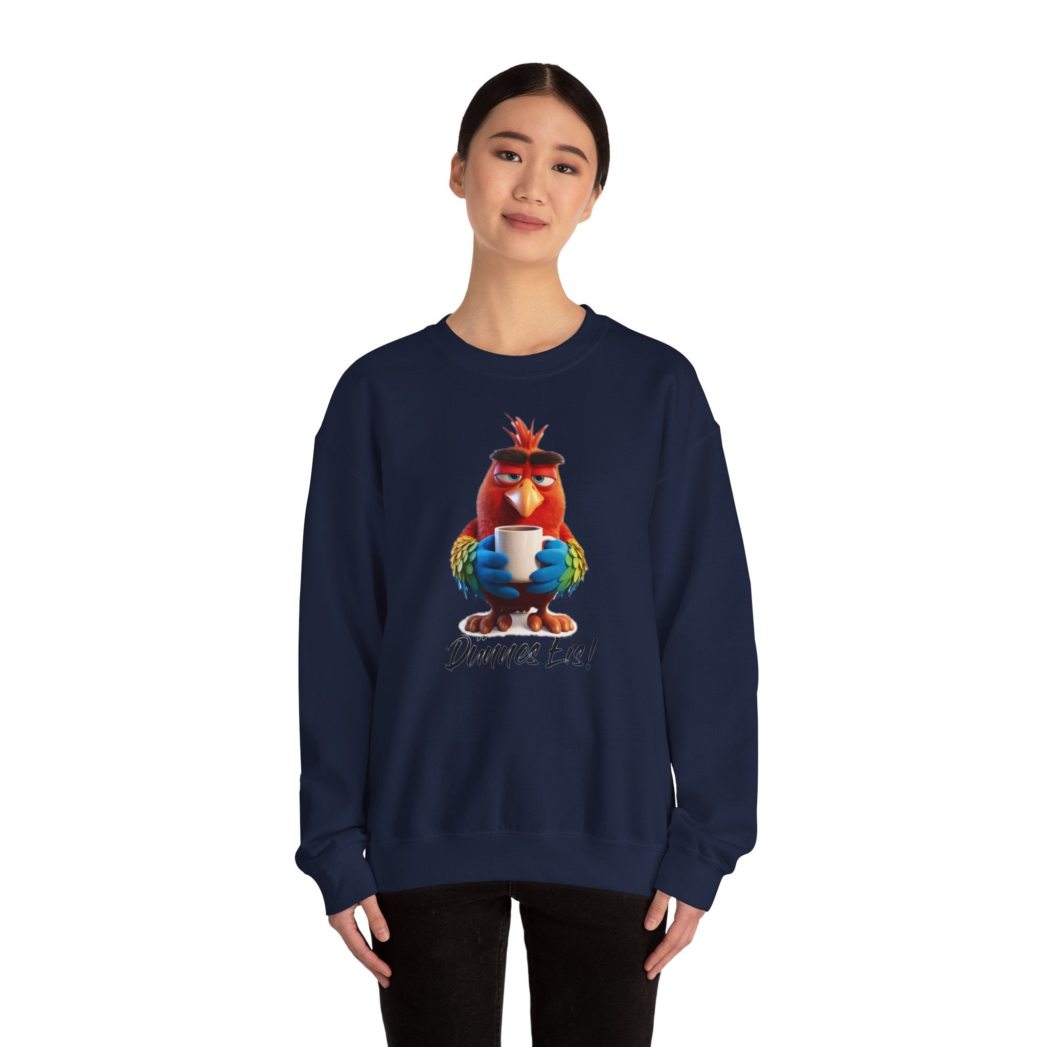 Papagei „Dünnes Eis!“ Sweatshirt | Humor | Phönix-Potsdam®