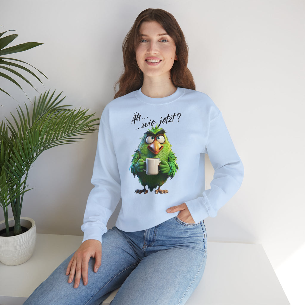 Papagei „Äh...wie jetzt?“ Sweatshirt | Humor | Phönix-Potsdam®