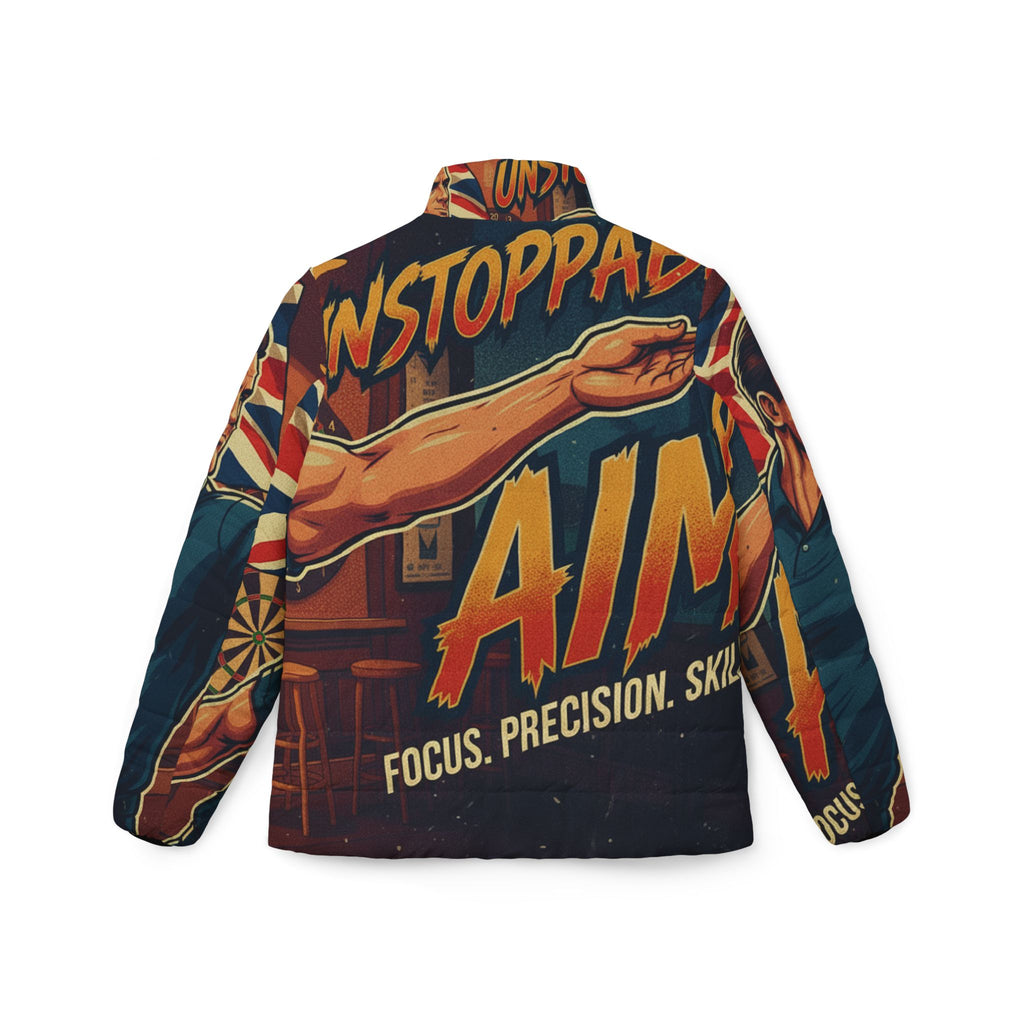 Frauen Dart Steppjacke – "Unstoppable Aim" | All-Over-Print | Phönix-Potsdam®