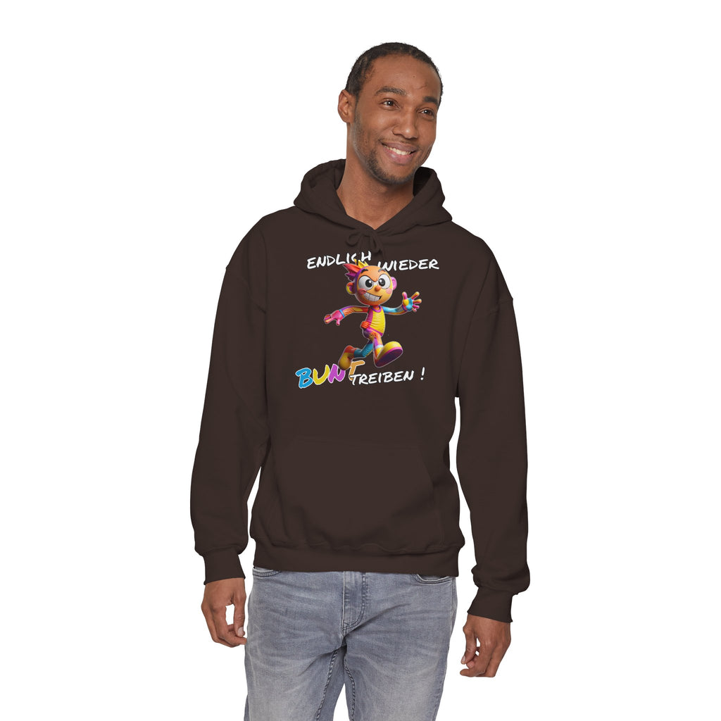 Hoodie „Endlich wieder BUNT treiben!“ | Humor | Phönix-Potsdam®