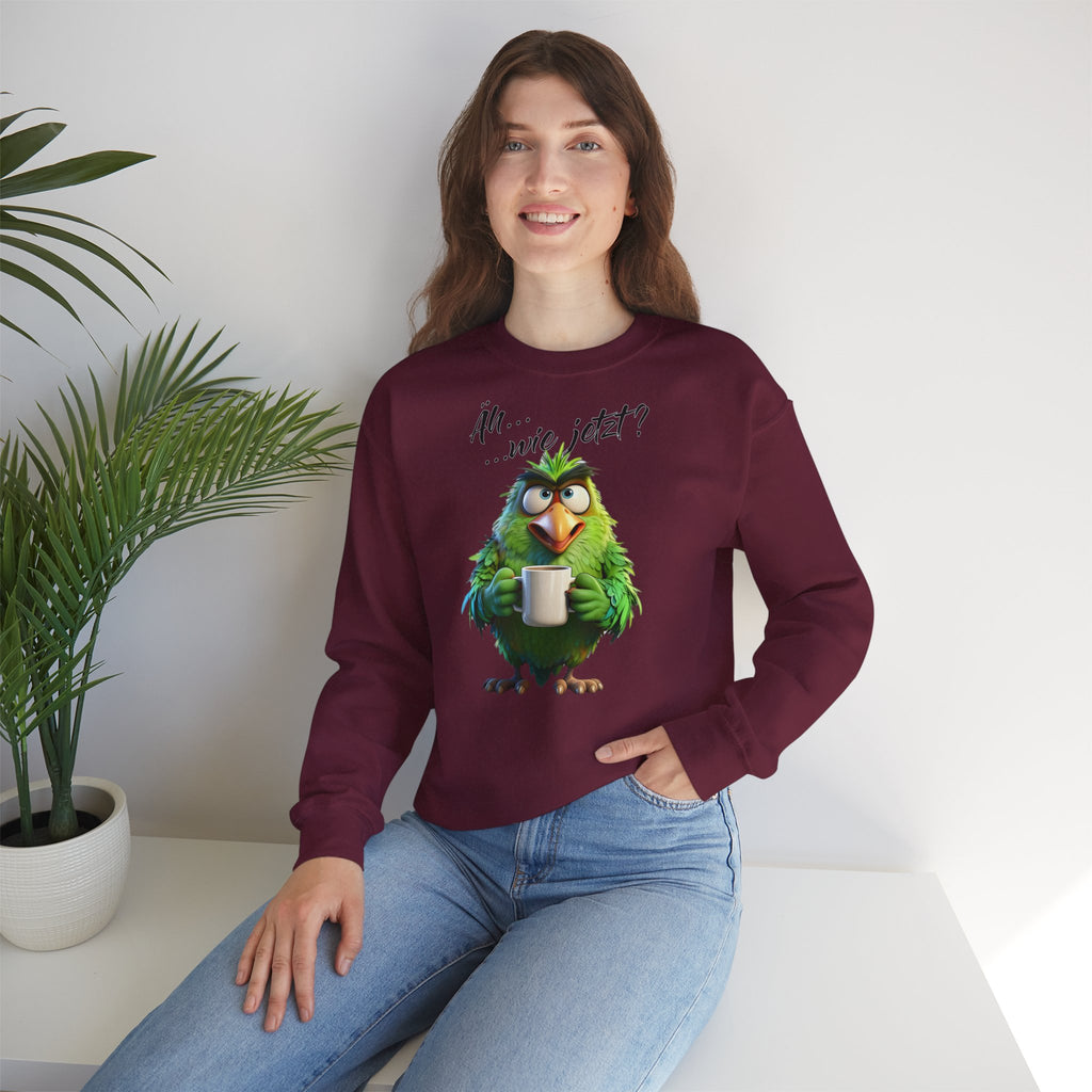 Papagei „Äh...wie jetzt?“ Sweatshirt | Humor | Phönix-Potsdam®