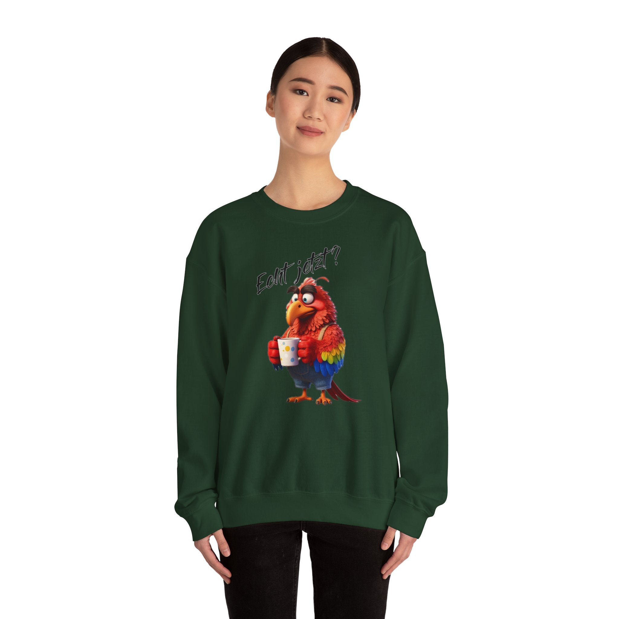Papagei „Echt jetzt?“ Sweatshirt | Humor | Phönix-Potsdam®