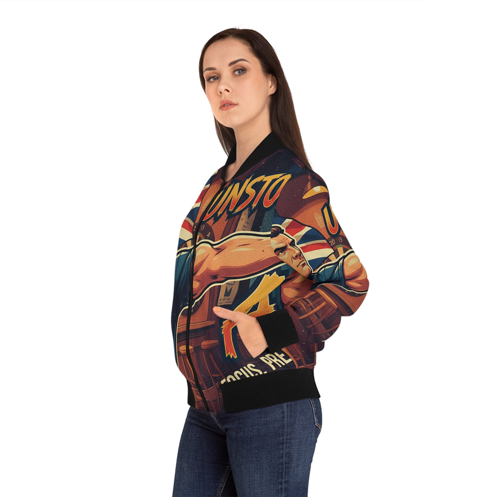 Frauen Dart Bomberjacke – "Unstoppable Aim" | Figurbetont