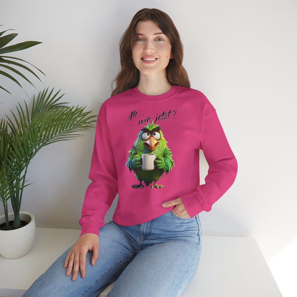 Papagei „Äh...wie jetzt?“ Sweatshirt | Humor | Phönix-Potsdam®