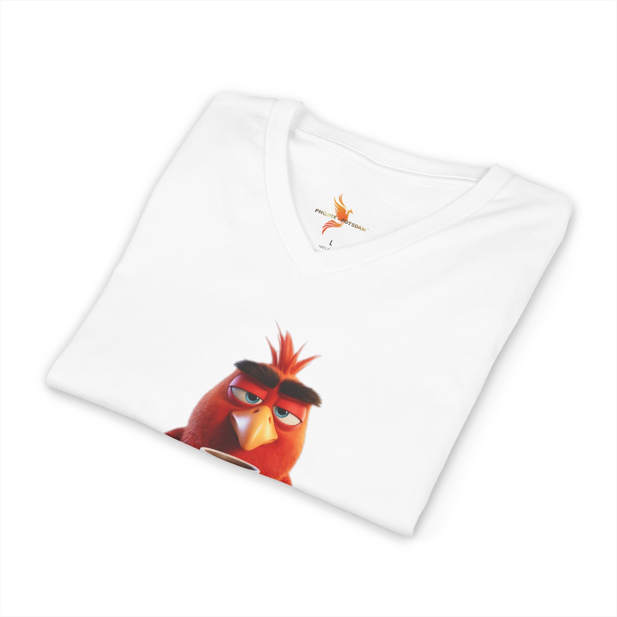 Papagei „Dünnes Eis!“ V-Neck T-Shirt | Humor | Phönix-Potsdam®