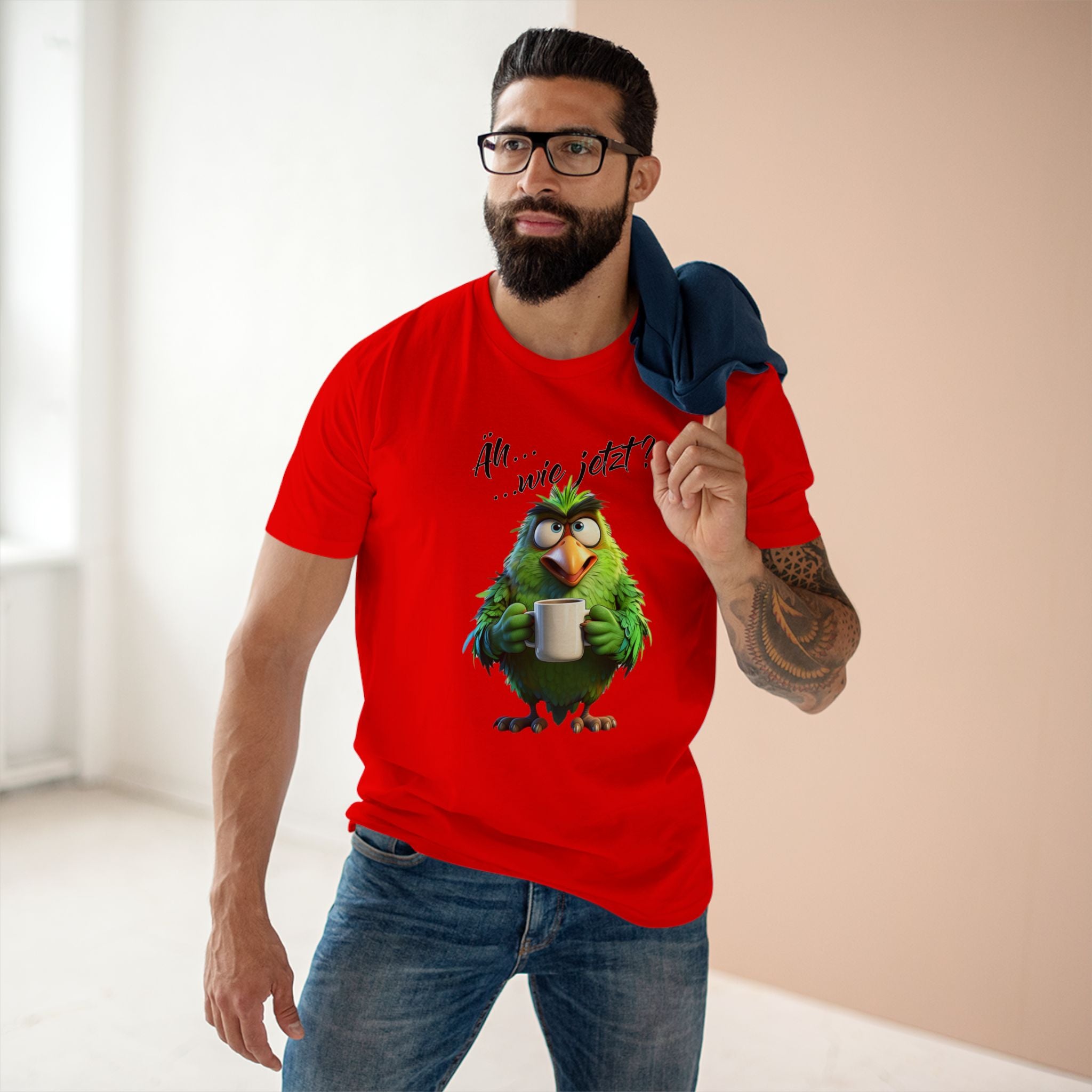 Papagei „Äh...wie jetzt?“ T-Shirt | Humor | Phönix-Potsdam®