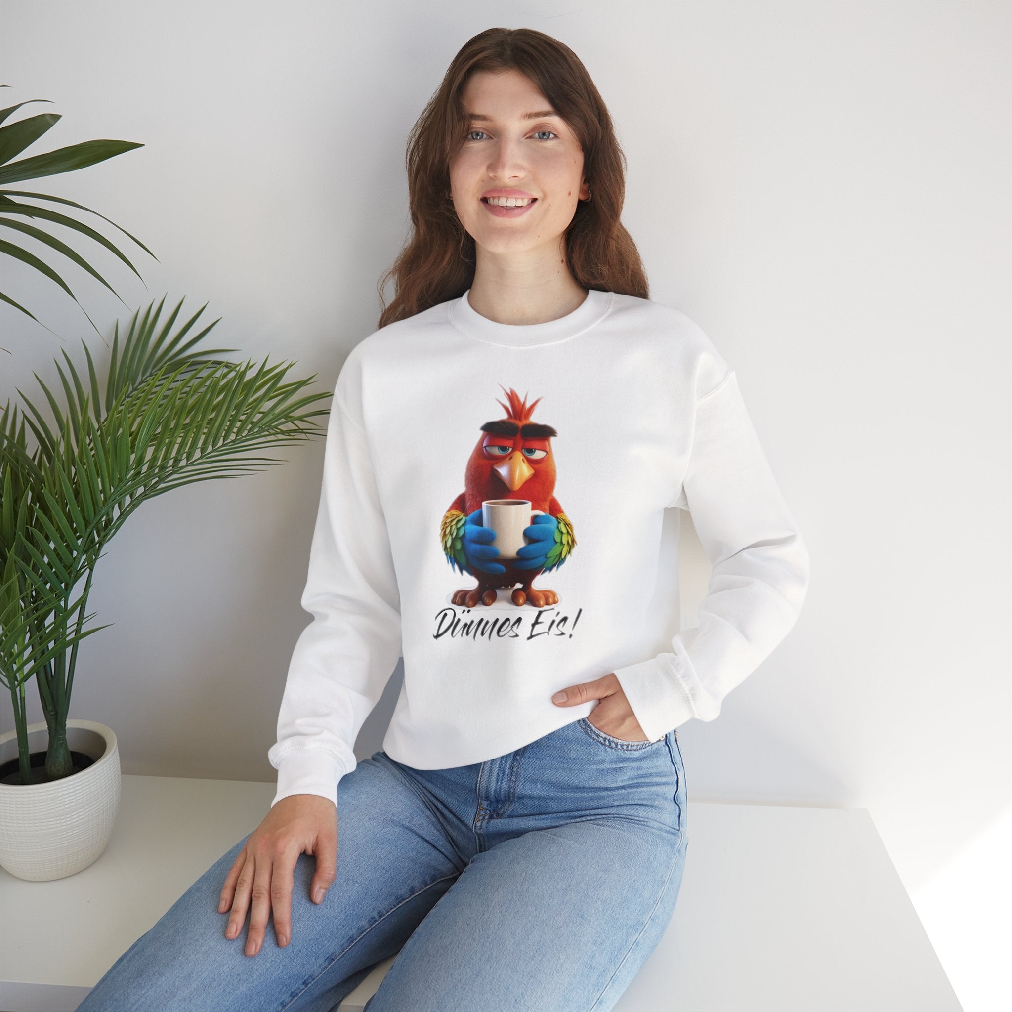Papagei „Dünnes Eis!“ Sweatshirt | Humor | Phönix-Potsdam®