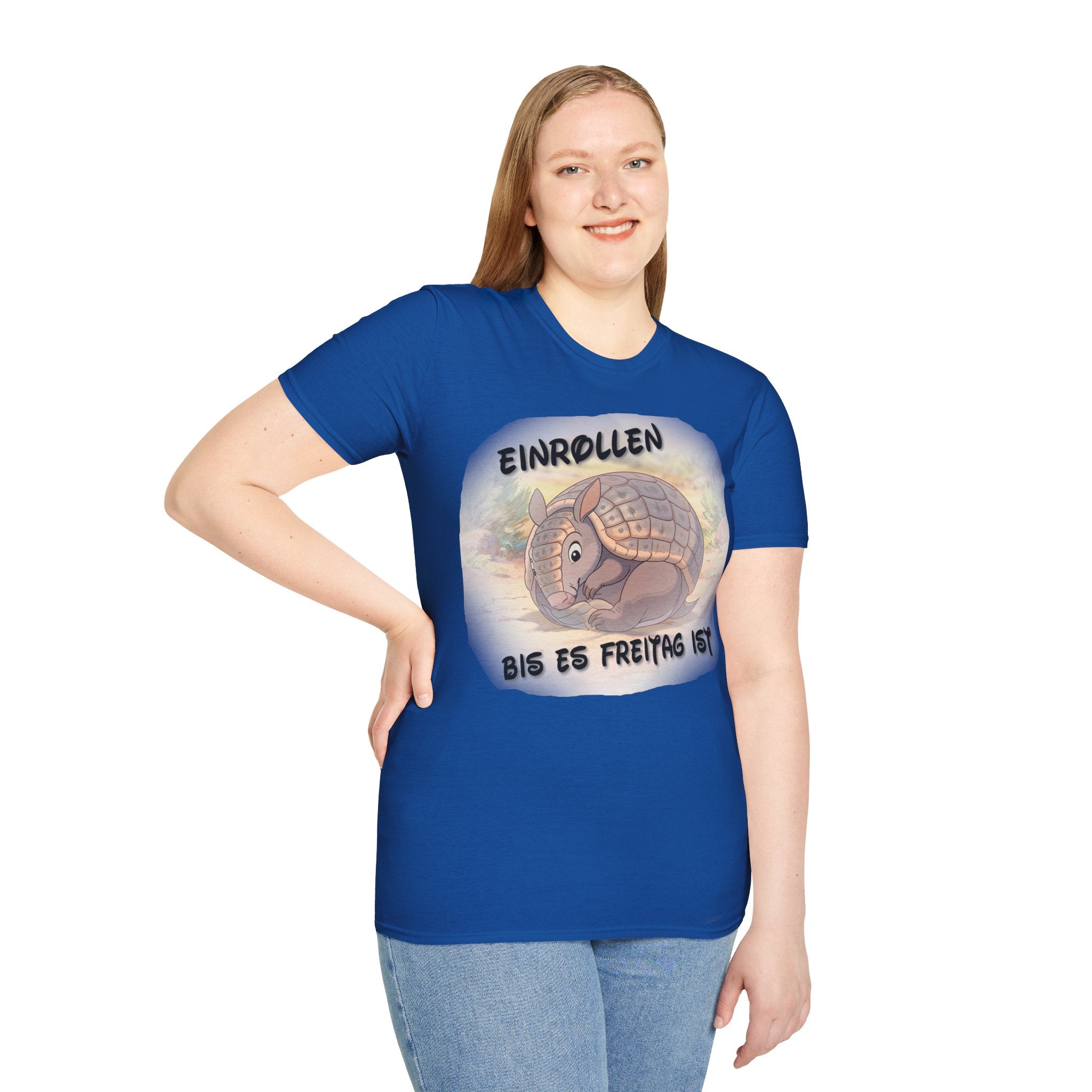 Gürteltier „Einrollen bis es Freitag ist“ T-Shirt | Phönix-Potsdam®