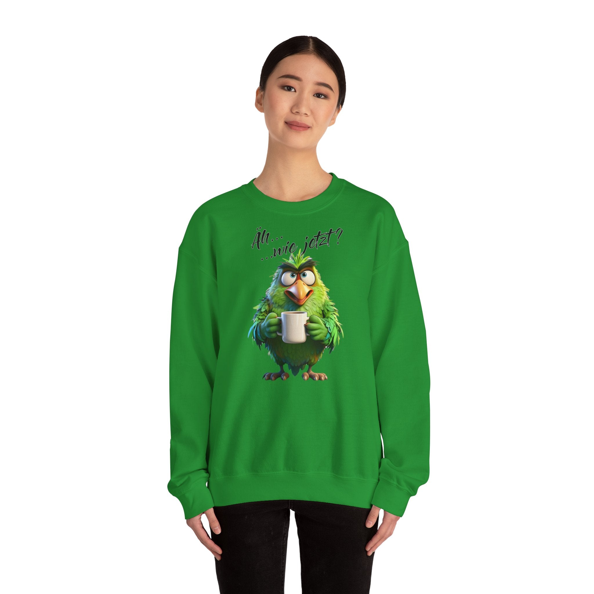 Papagei „Äh...wie jetzt?“ Sweatshirt | Humor | Phönix-Potsdam®