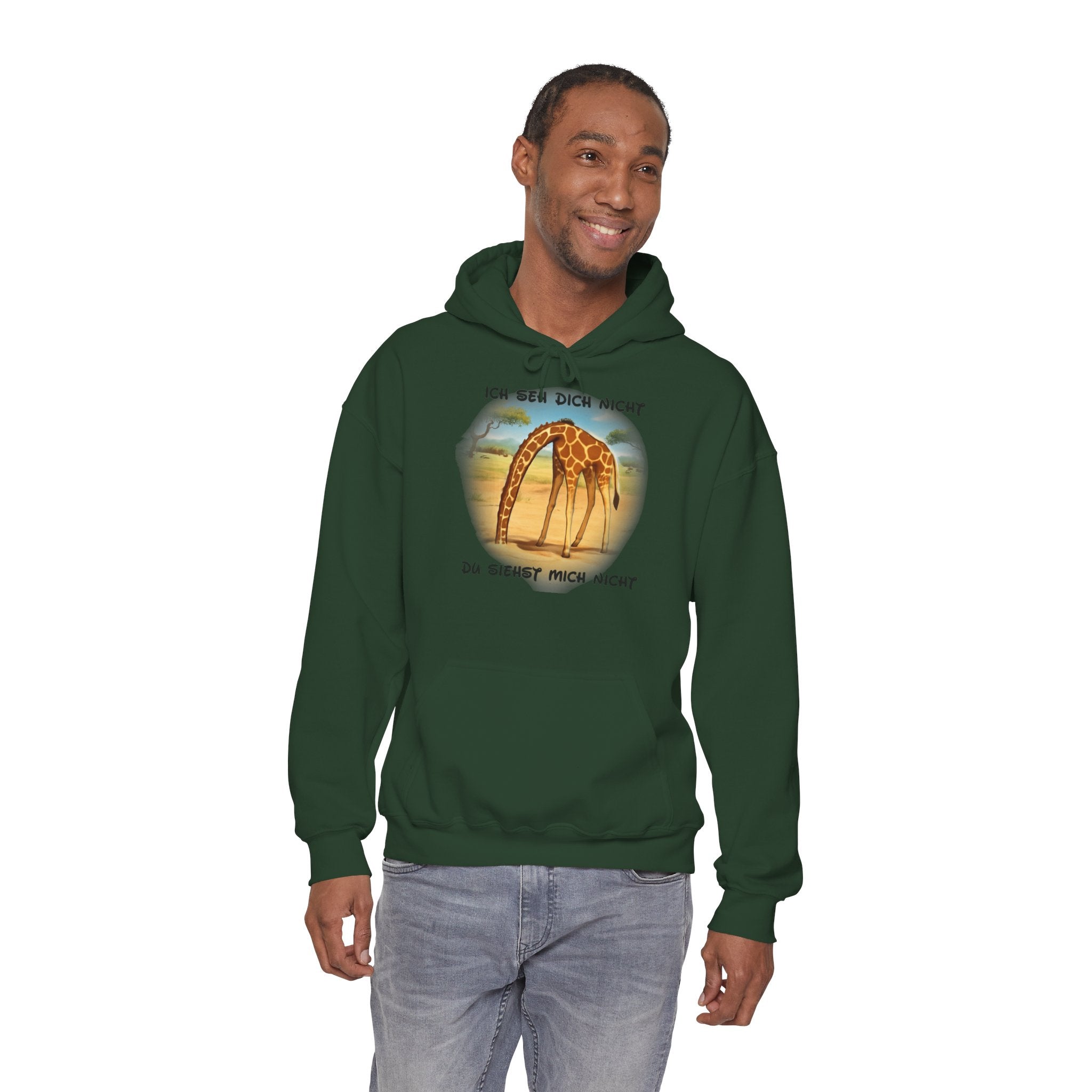 Giraffe Hoodie „Ich seh dich nicht“ | All-Over-Print | Phönix-Potsdam®