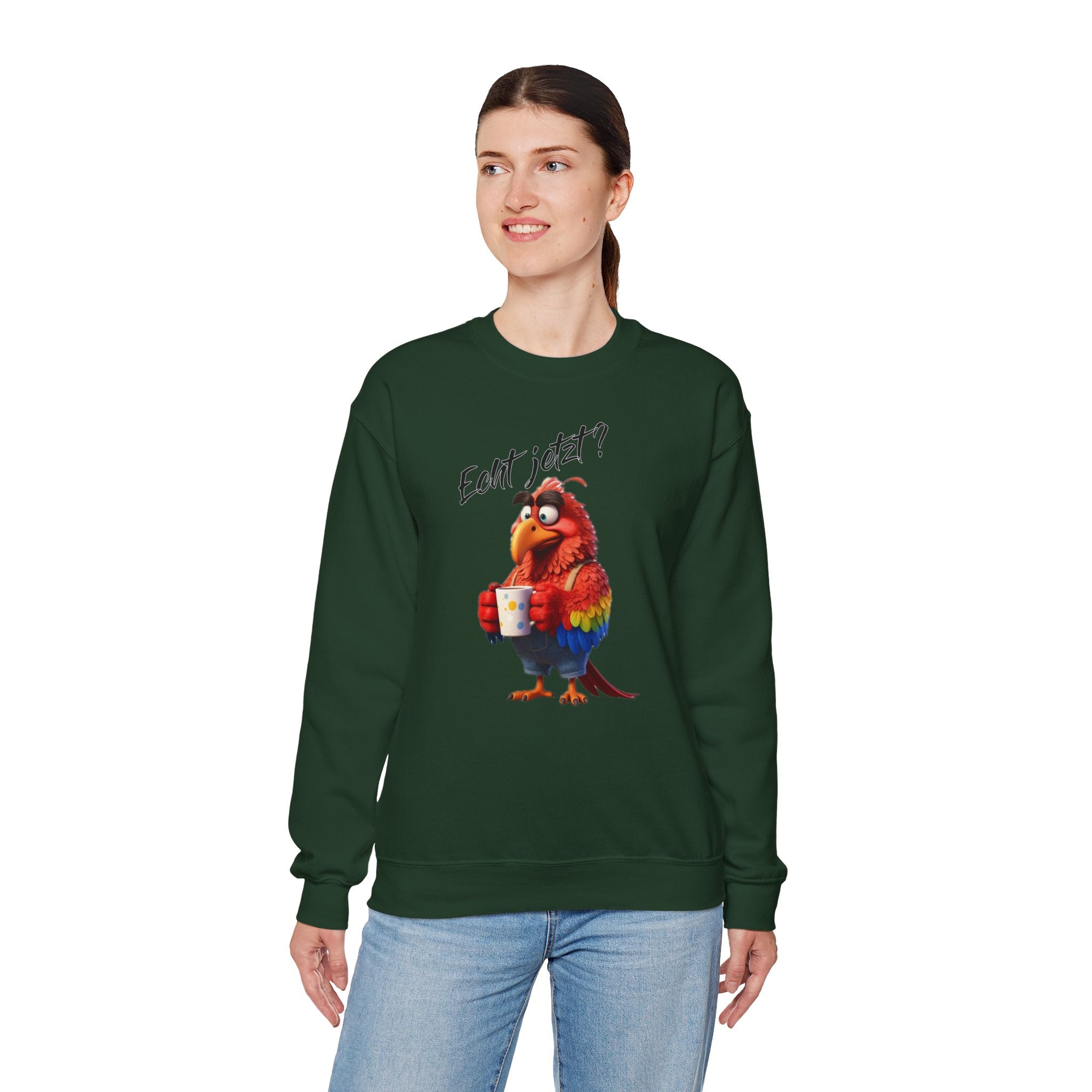Papagei „Echt jetzt?“ Sweatshirt | Humor | Phönix-Potsdam®