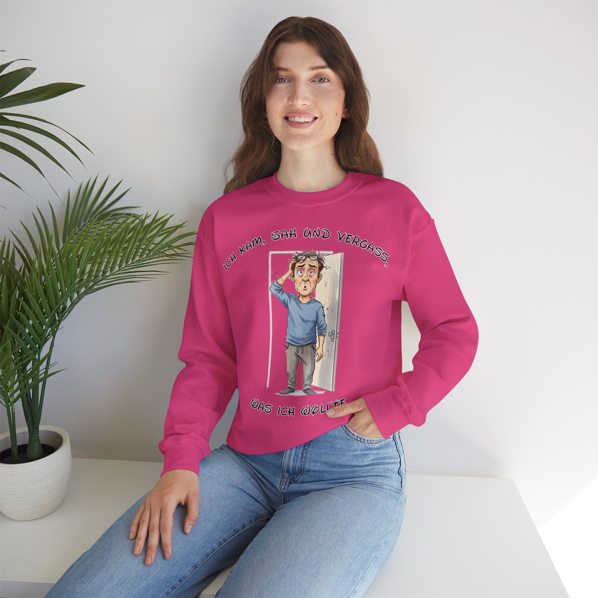 Ich kam, sah und vergaß Sweatshirt | Karikatur | Phönix-Potsdam®