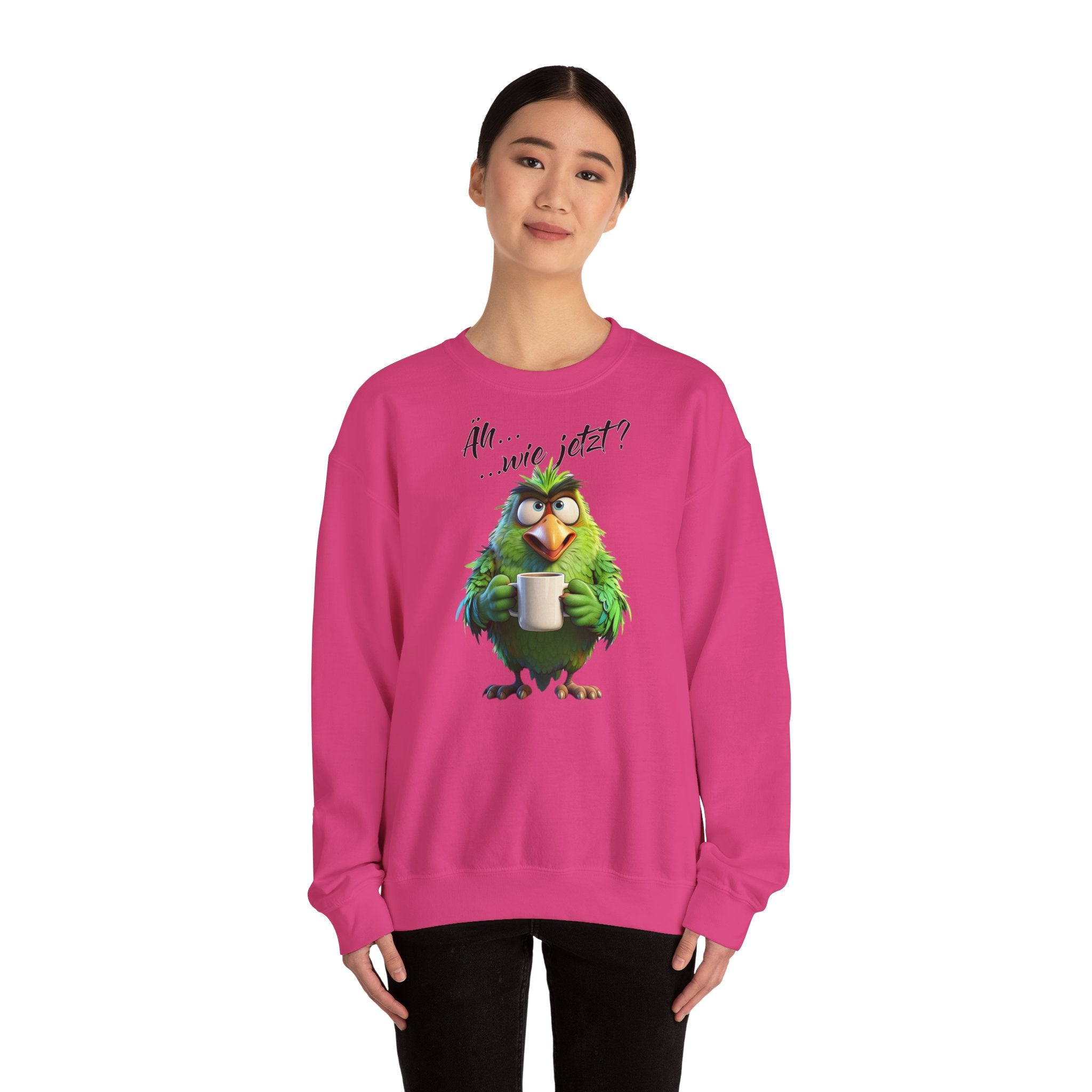 Papagei „Äh...wie jetzt?“ Sweatshirt | Humor | Phönix-Potsdam®