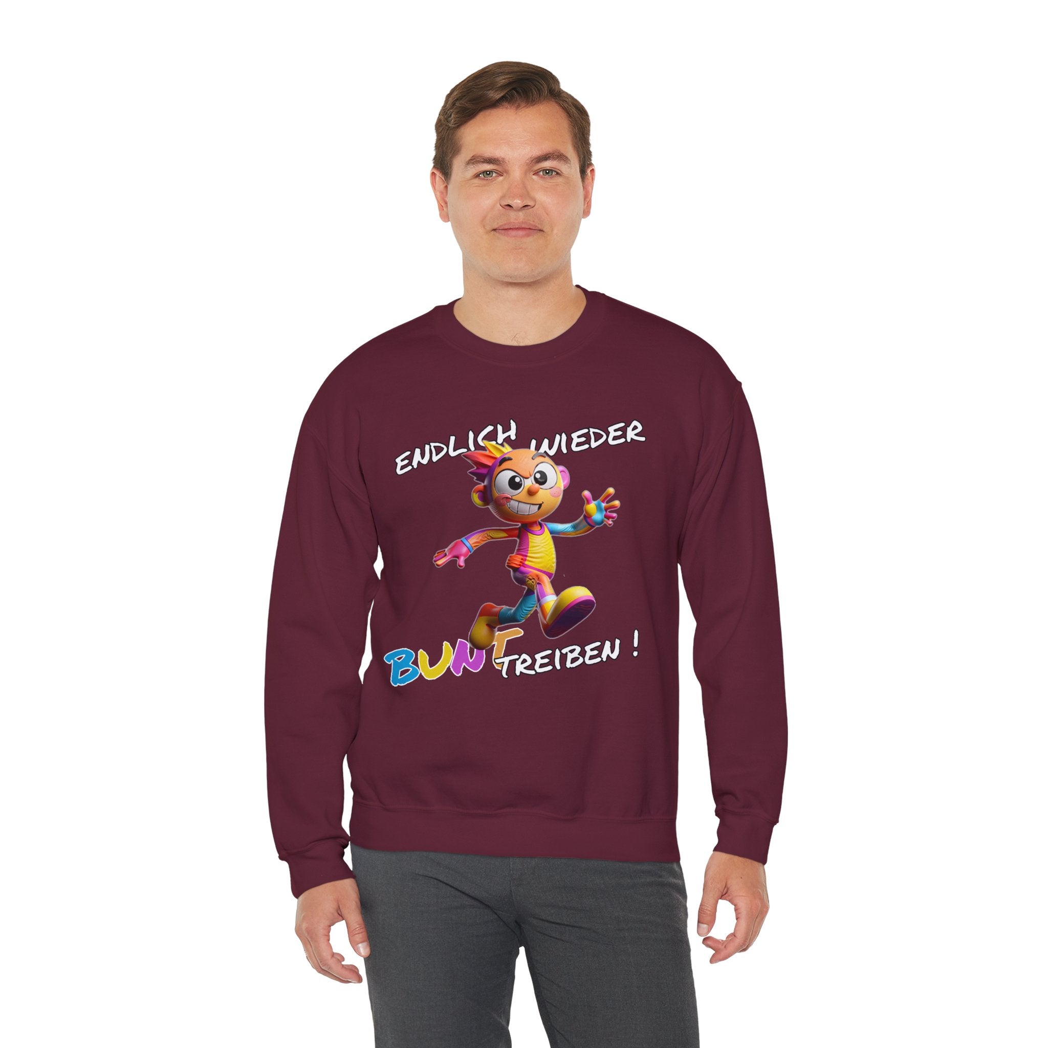Sweatshirt „Endlich wieder BUNT treiben!“ | Humor | Phönix-Potsdam®