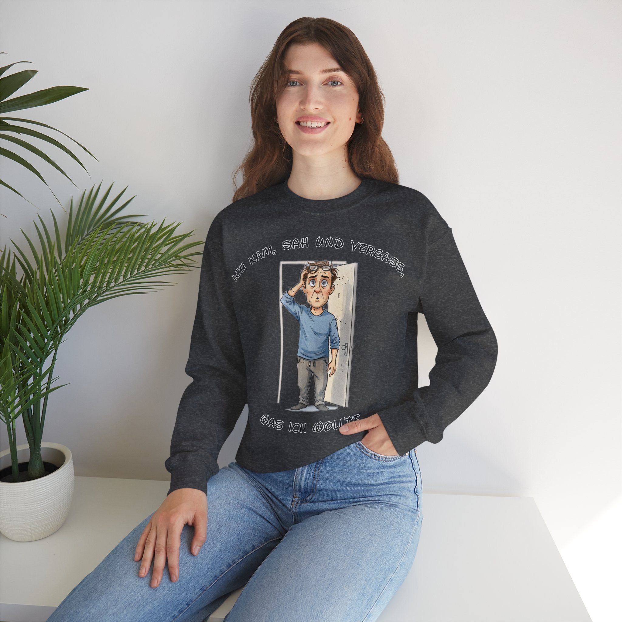 Ich kam, sah und vergaß Sweatshirt | Karikatur | Phönix-Potsdam®