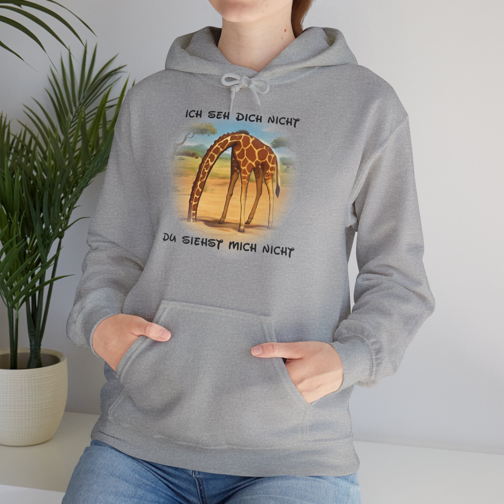 Giraffe Hoodie „Ich seh dich nicht“ | All-Over-Print | Phönix-Potsdam®