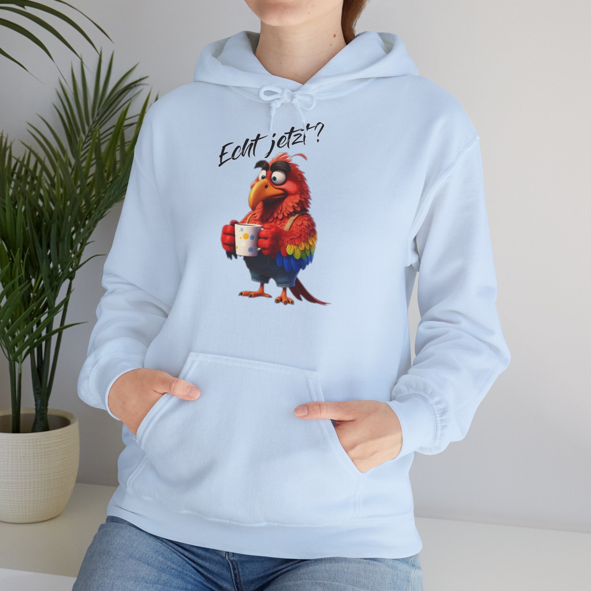 Papagei „Echt jetzt?“ Hoodie | Humor | Phönix-Potsdam®
