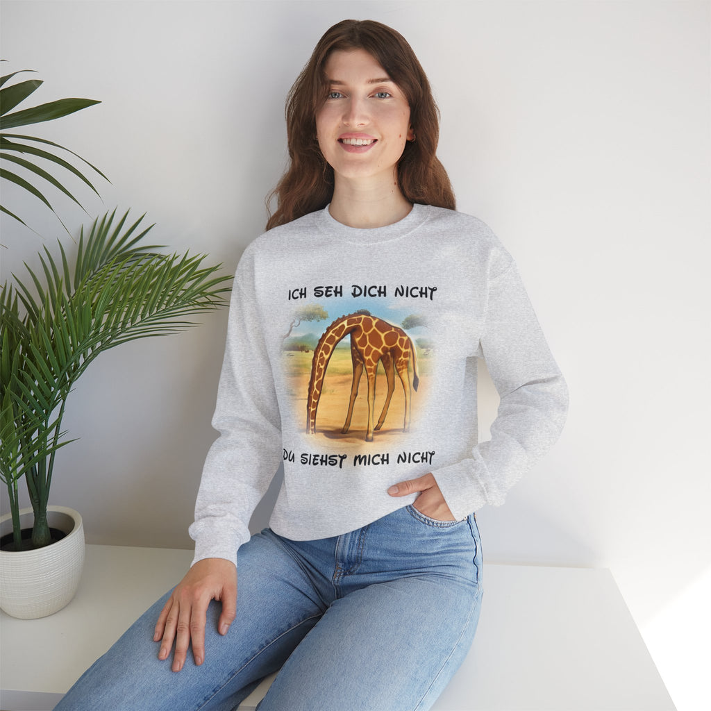 Giraffe Sweatshirt „Ich seh dich nicht“ | All-Over-Print | Phönix-Potsdam®