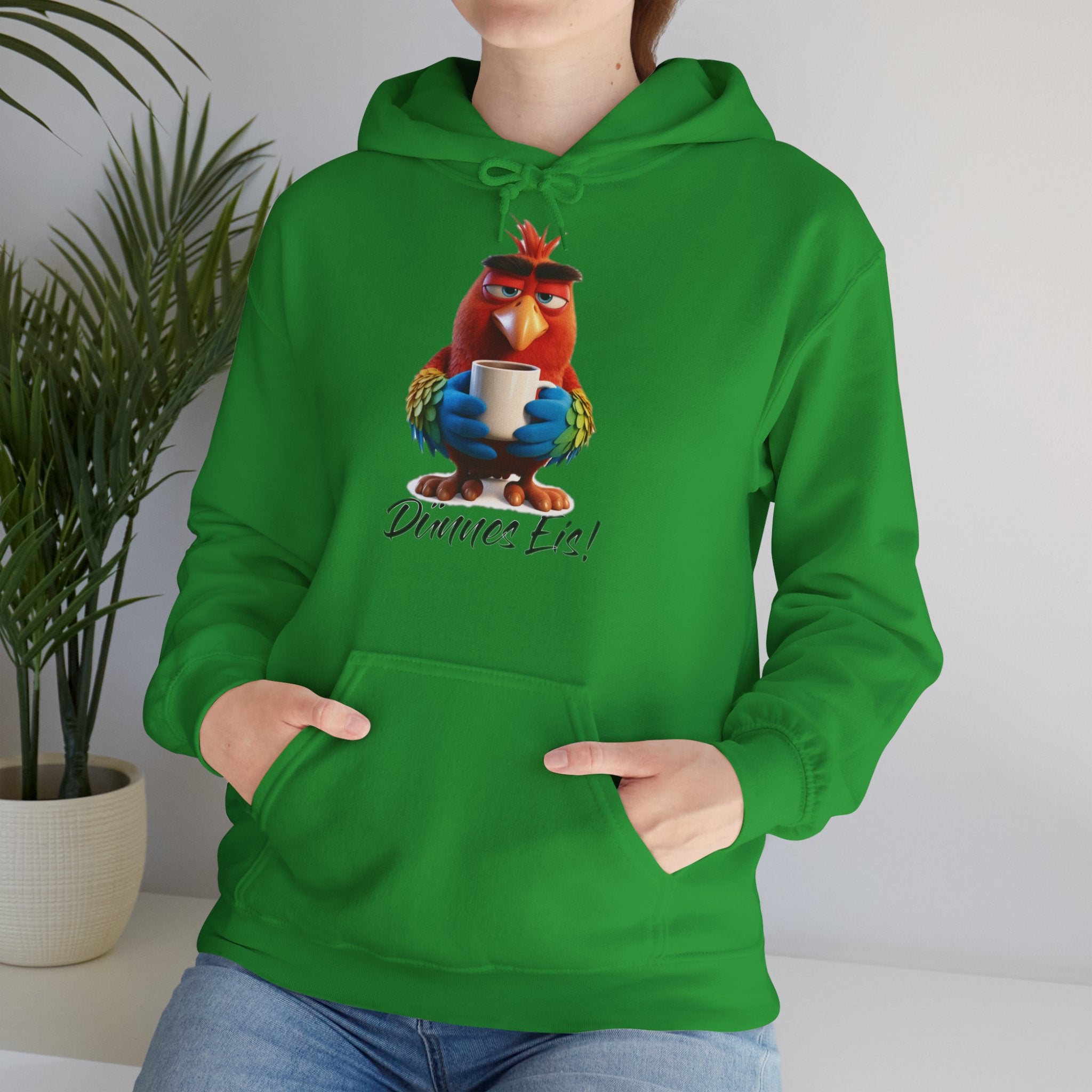 Papagei „Dünnes Eis!“ Hoodie | Humor | Phönix-Potsdam®