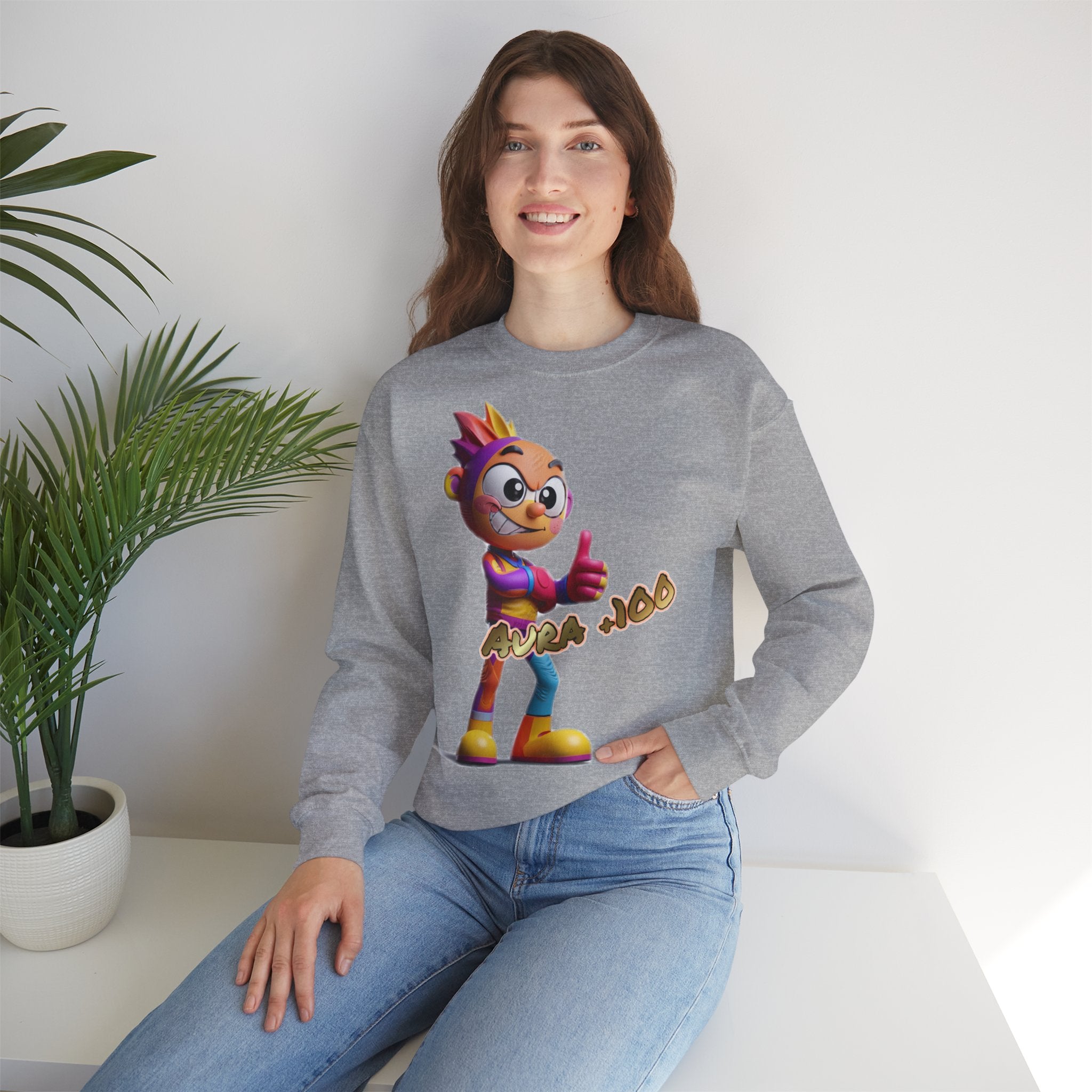 Sweatshirt „Aura +100“ | Humor | Phönix-Potsdam®