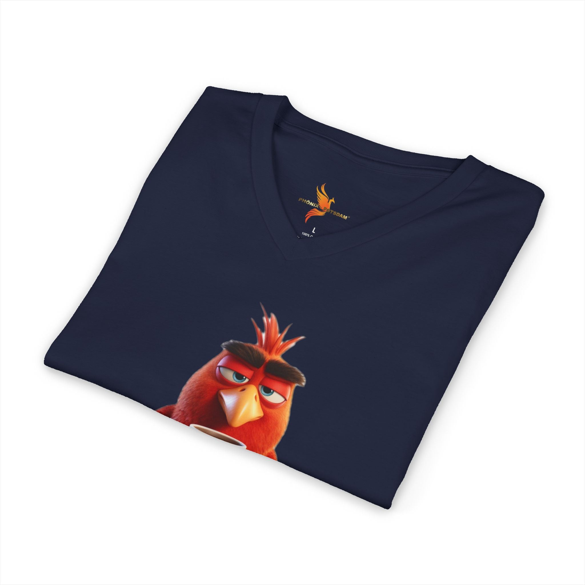 Papagei „Dünnes Eis!“ V-Neck T-Shirt | Humor | Phönix-Potsdam®