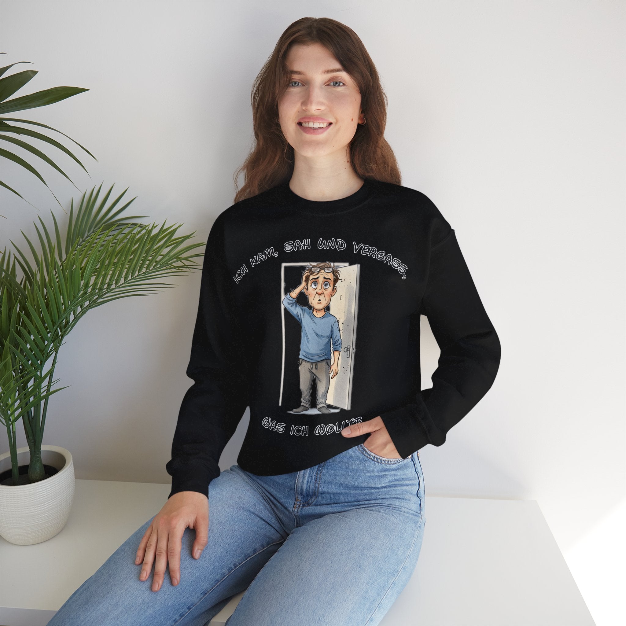 Ich kam, sah und vergaß Sweatshirt | Karikatur | Phönix-Potsdam®