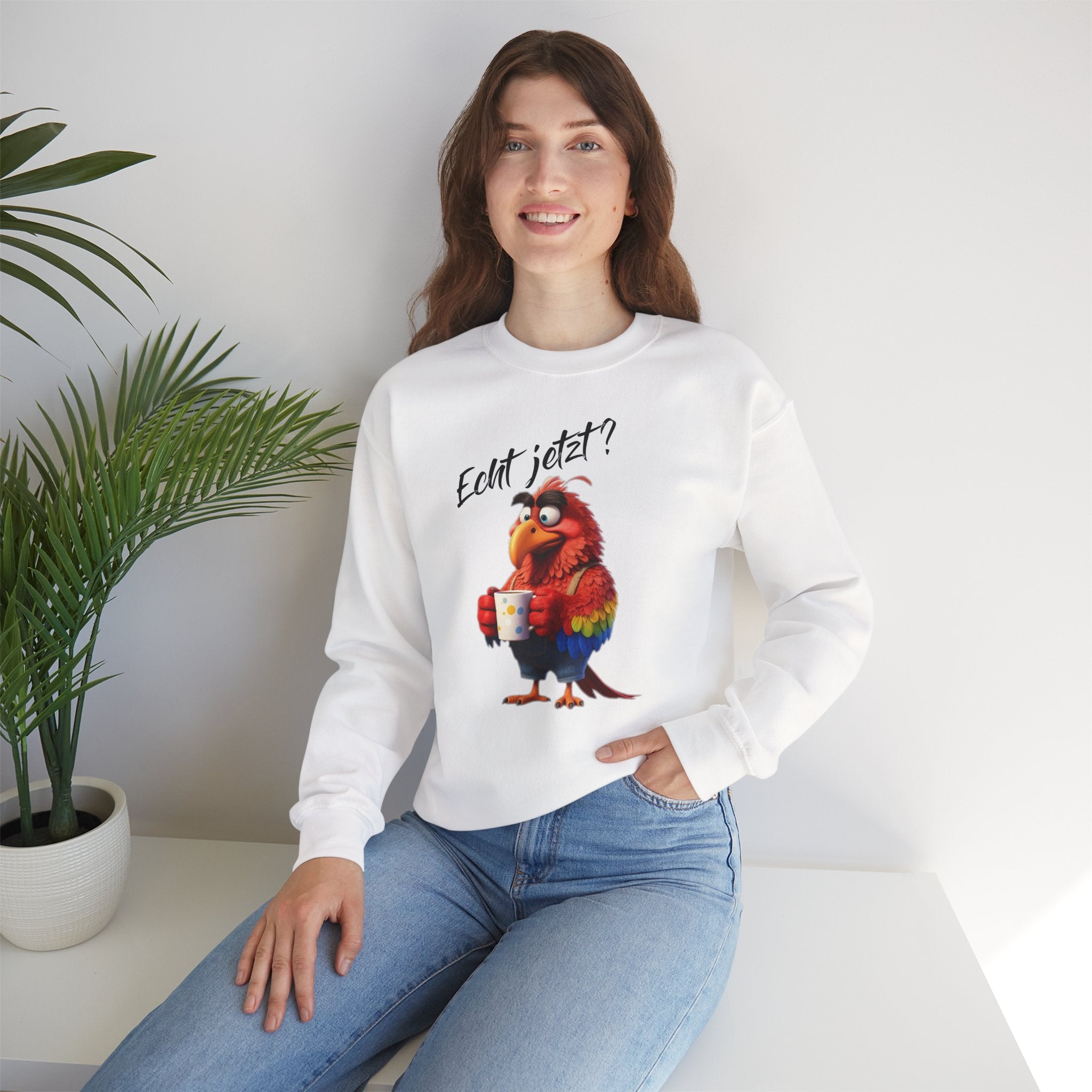 Papagei „Echt jetzt?“ Sweatshirt | Humor | Phönix-Potsdam®