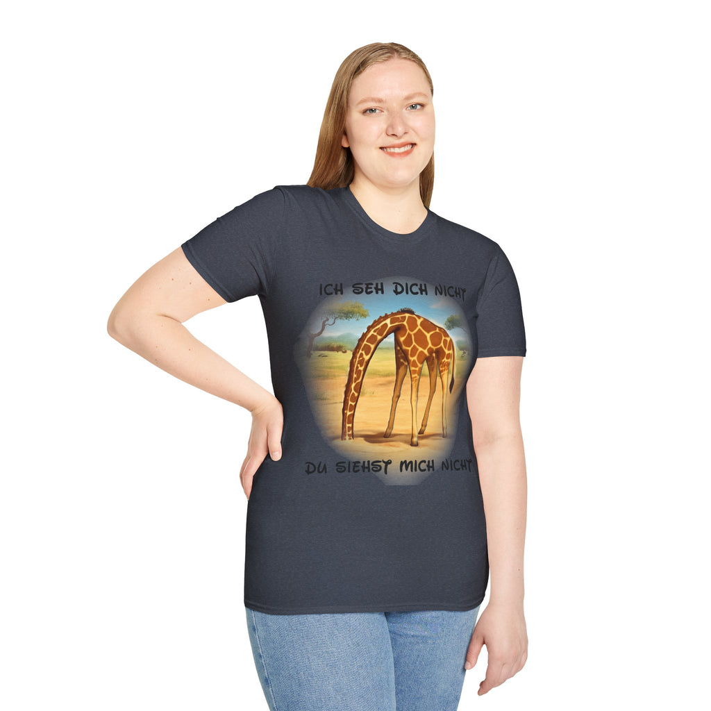 Giraffe „Ich seh dich nicht – Du siehst mich nicht“ T-Shirt | Phönix-Potsdam®