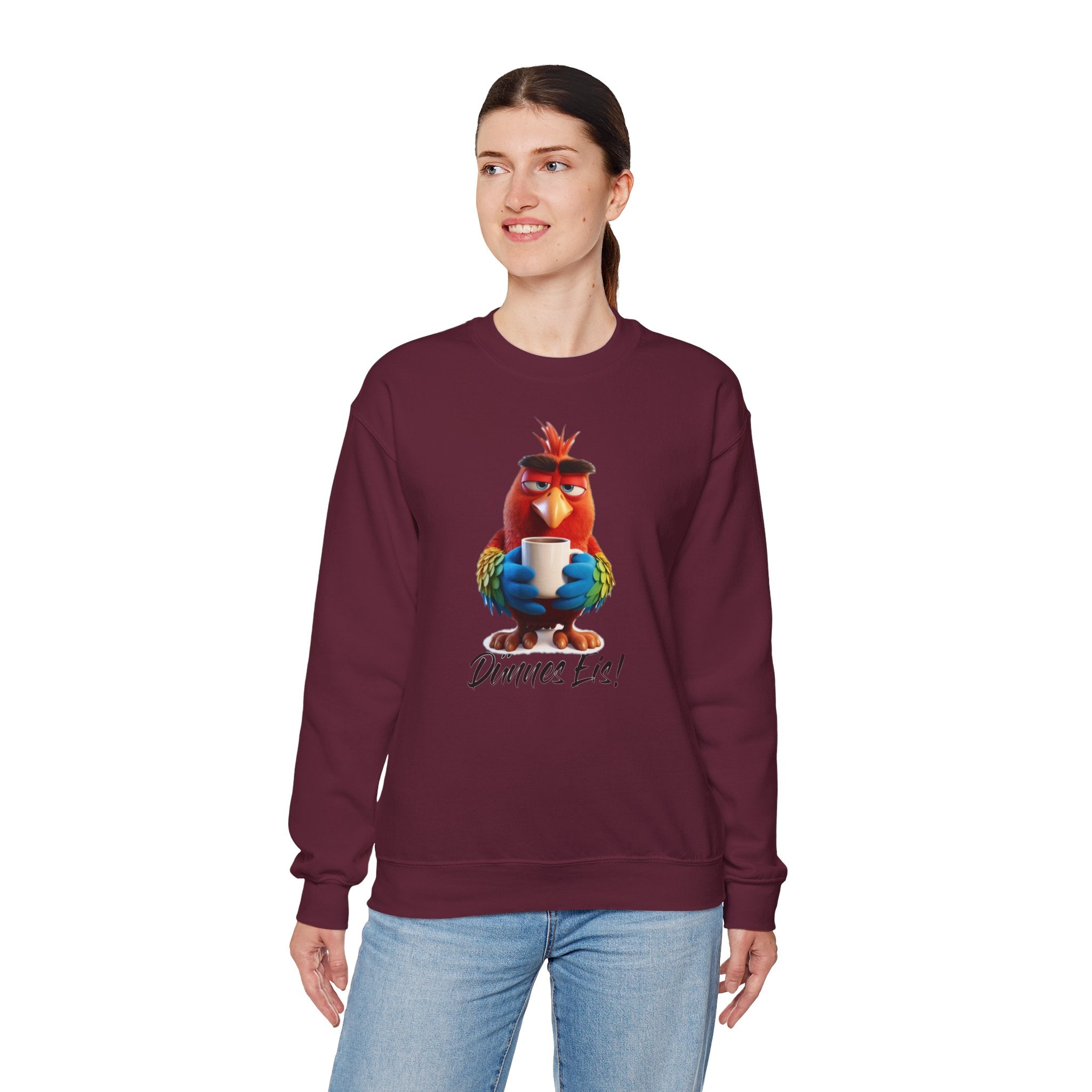 Papagei „Dünnes Eis!“ Sweatshirt | Humor | Phönix-Potsdam®