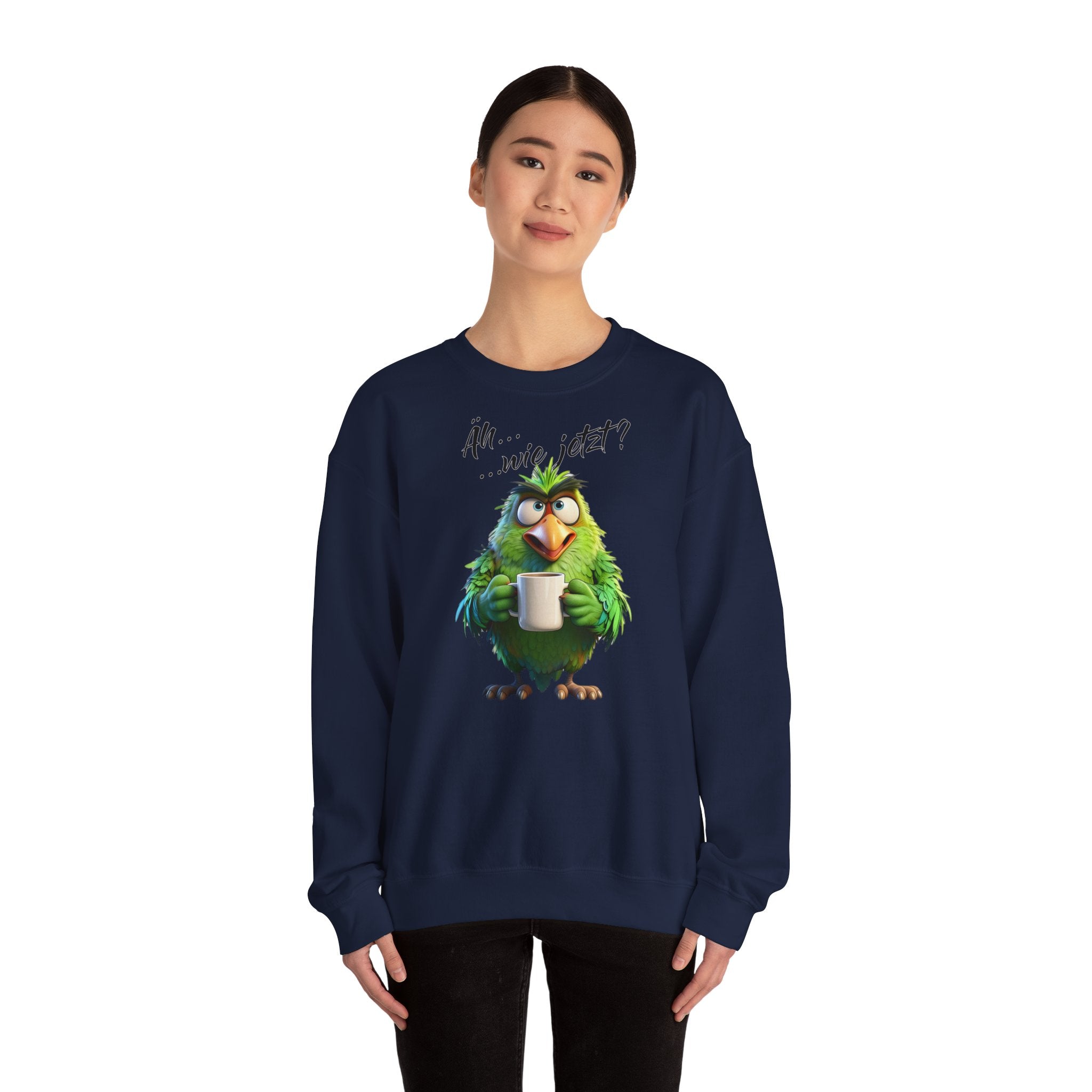 Papagei „Äh...wie jetzt?“ Sweatshirt | Humor | Phönix-Potsdam®