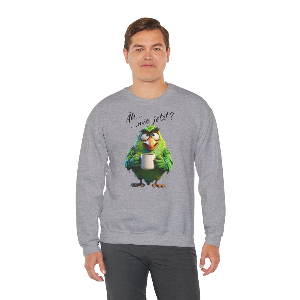 Papagei „Äh...wie jetzt?“ Sweatshirt | Humor | Phönix-Potsdam®