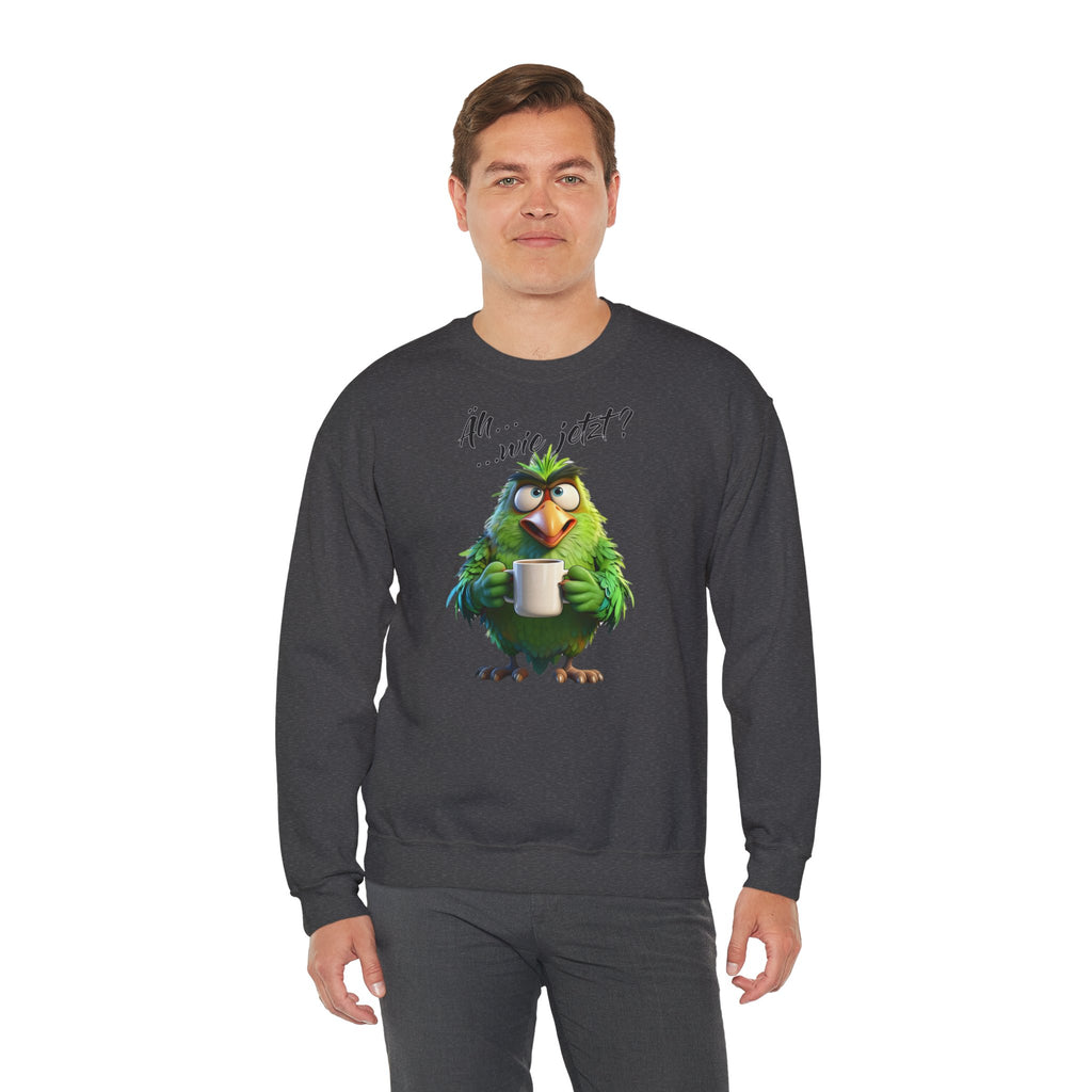 Papagei „Äh...wie jetzt?“ Sweatshirt | Humor | Phönix-Potsdam®