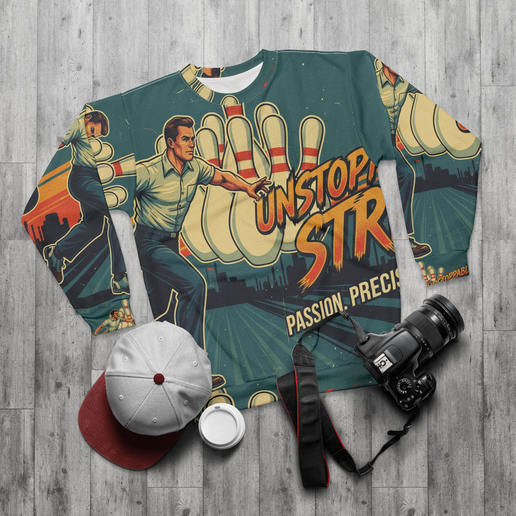 Bowling Sweatshirt – "Unstoppable Strike" | All-Over-Print | Phönix-Potsdam®