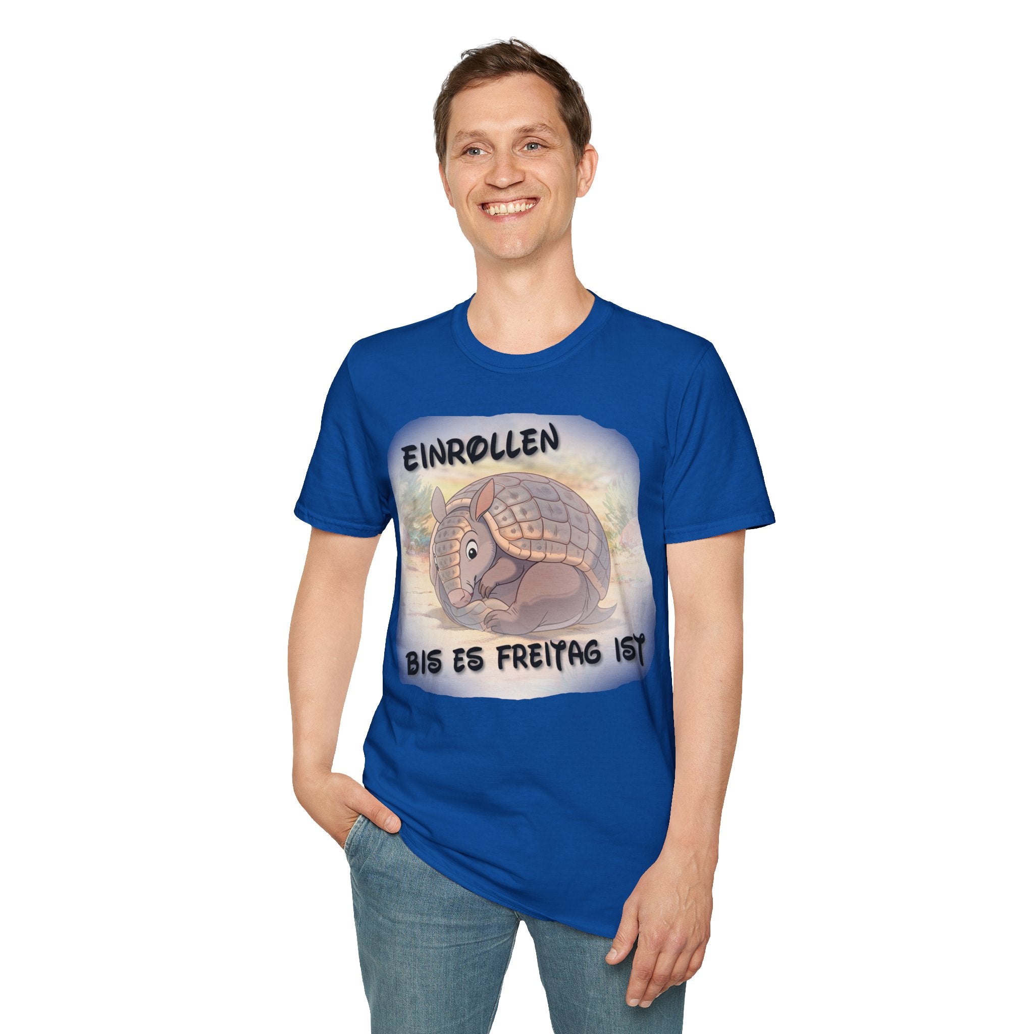 Gürteltier „Einrollen bis es Freitag ist“ T-Shirt | Phönix-Potsdam®