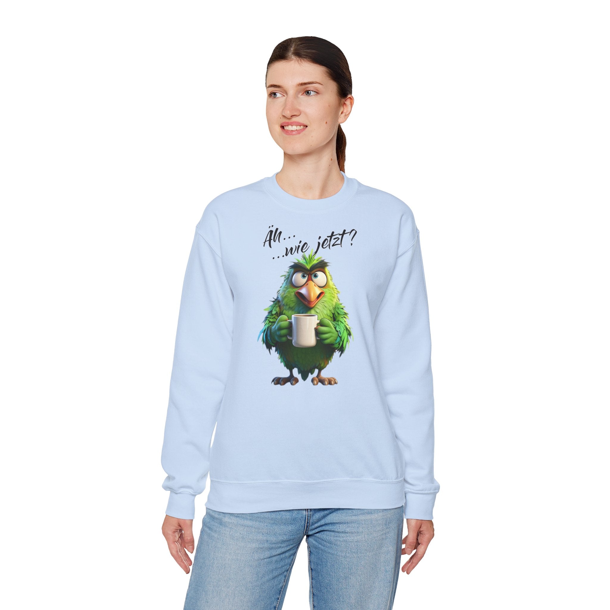Papagei „Äh...wie jetzt?“ Sweatshirt | Humor | Phönix-Potsdam®