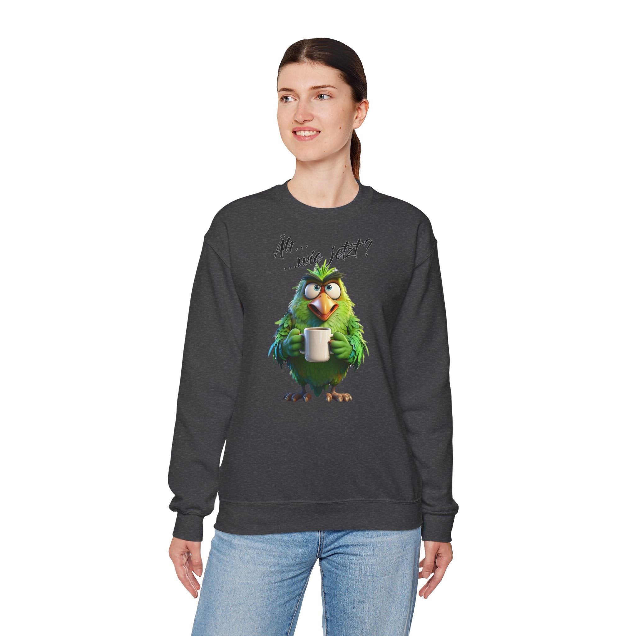 Papagei „Äh...wie jetzt?“ Sweatshirt | Humor | Phönix-Potsdam®