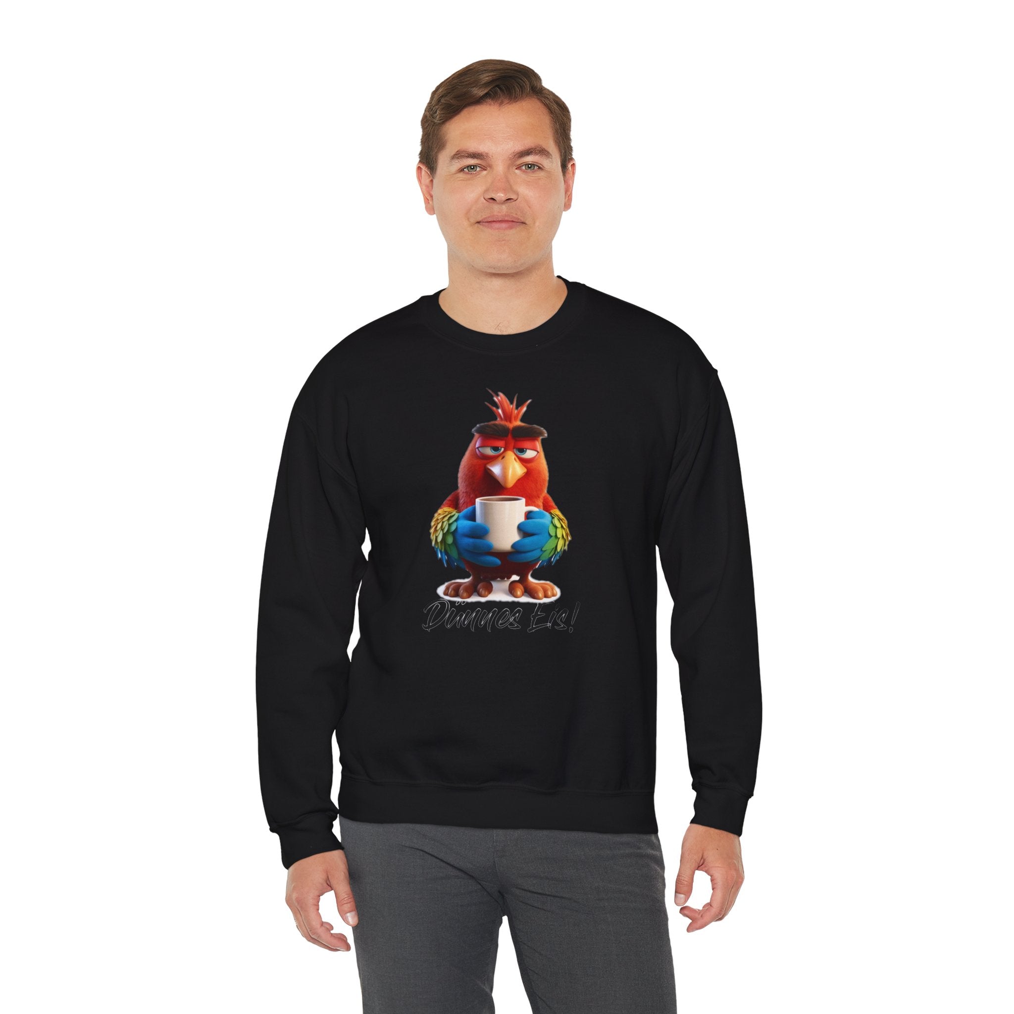 Papagei „Dünnes Eis!“ Sweatshirt | Humor | Phönix-Potsdam®