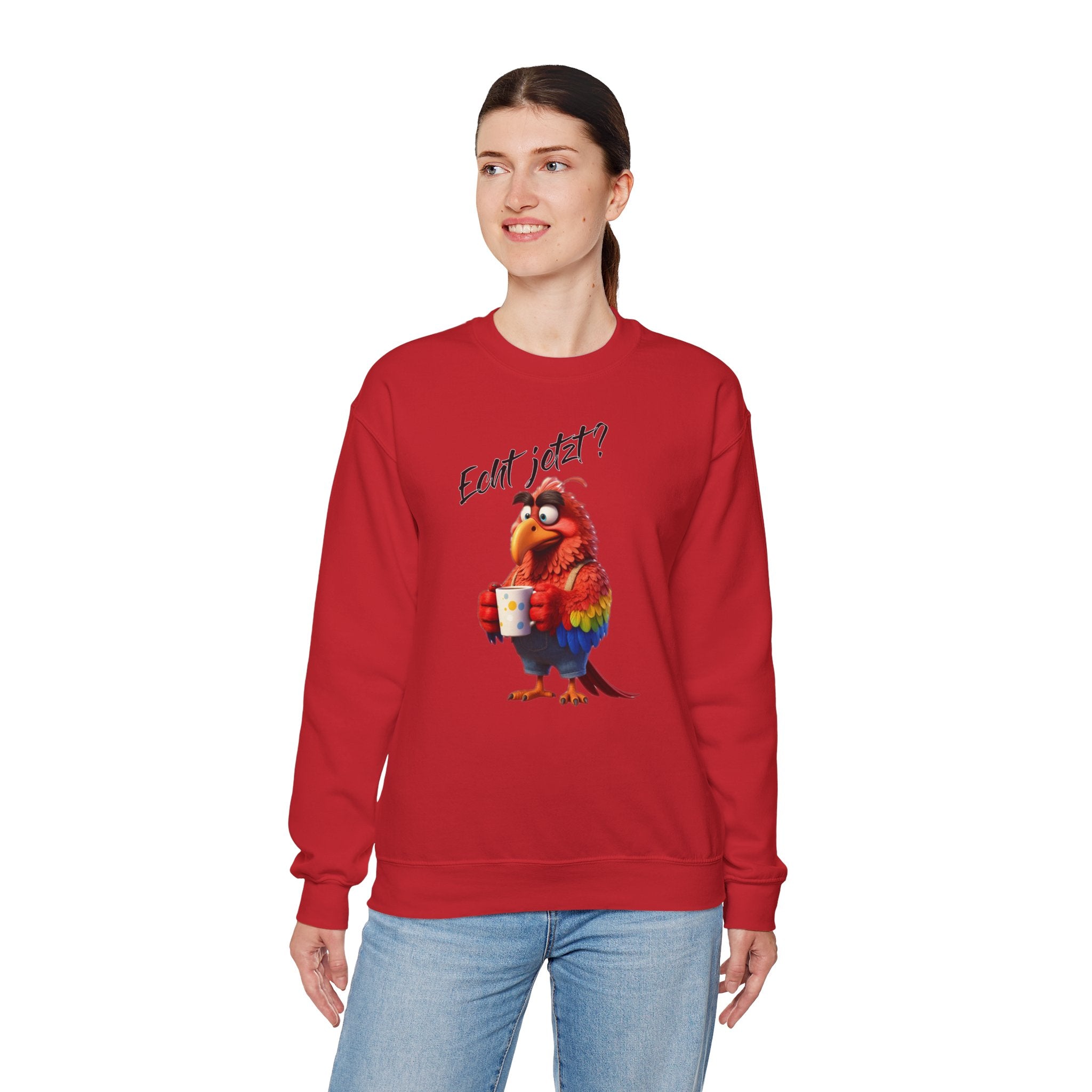 Papagei „Echt jetzt?“ Sweatshirt | Humor | Phönix-Potsdam®