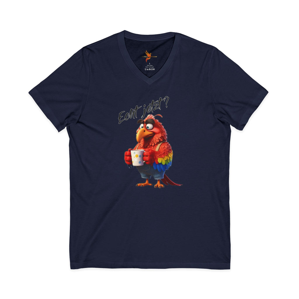 Papagei „Echt jetzt?“ V-Neck T-Shirt | Humor | Phönix-Potsdam®