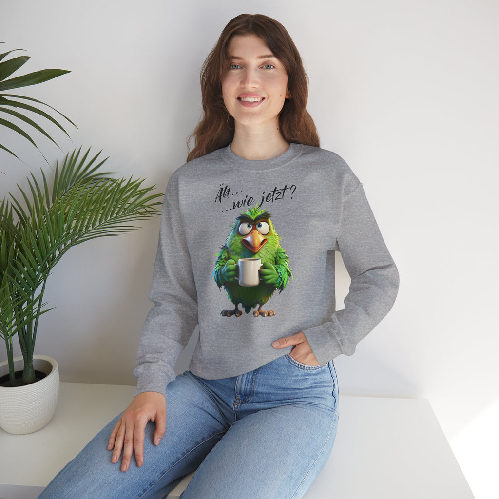 Papagei „Äh...wie jetzt?“ Sweatshirt | Humor | Phönix-Potsdam®